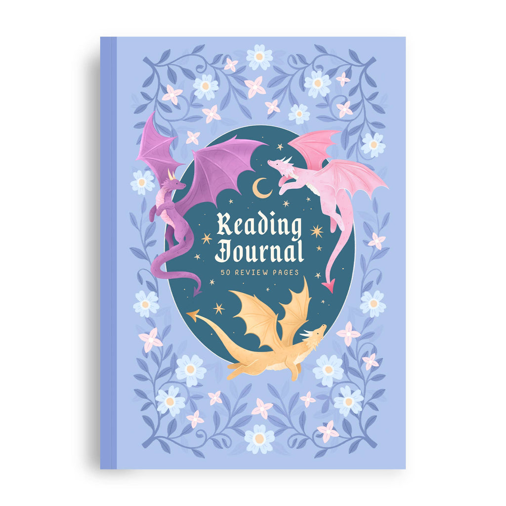Reading Journal Dragon, Cosy Quest – 50 Book Review Notebook