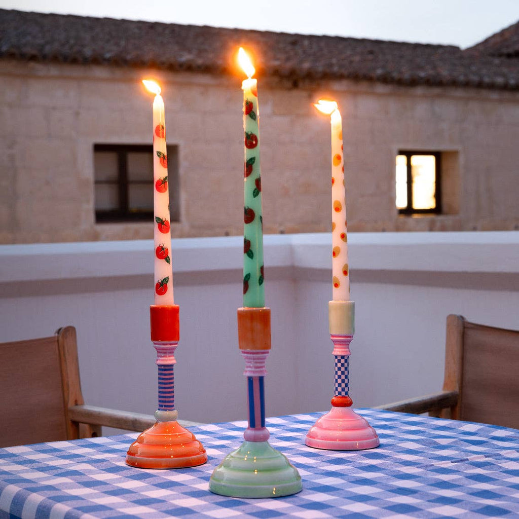 Enamel Candle Holders | Summer Home Decor Gifts |