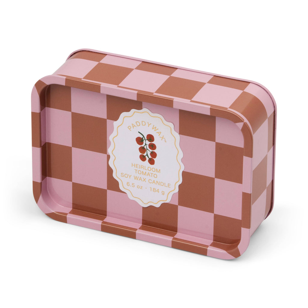 A Dopo 6oz/184g Tomato Printed Tin Candle - Heirloom Tomato