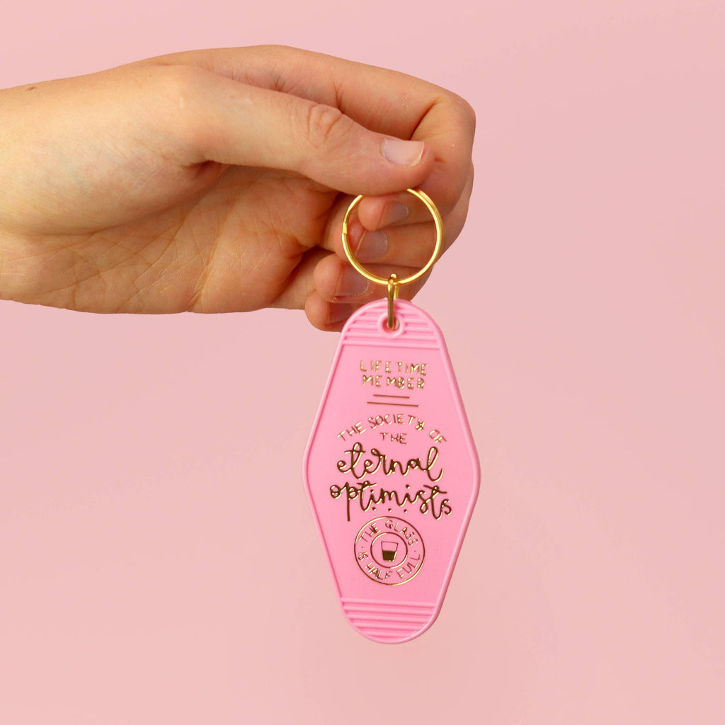 Laura Oh - the society of the eternal pessimists (pink) keyring