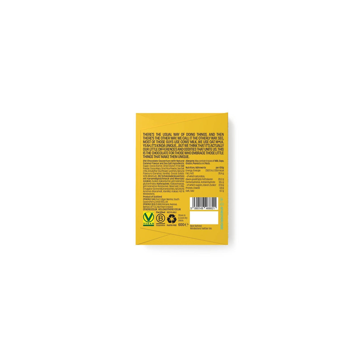 Otherly - Salted Caramel Oatm*lk Chocolate Bar - 60g - Vegan