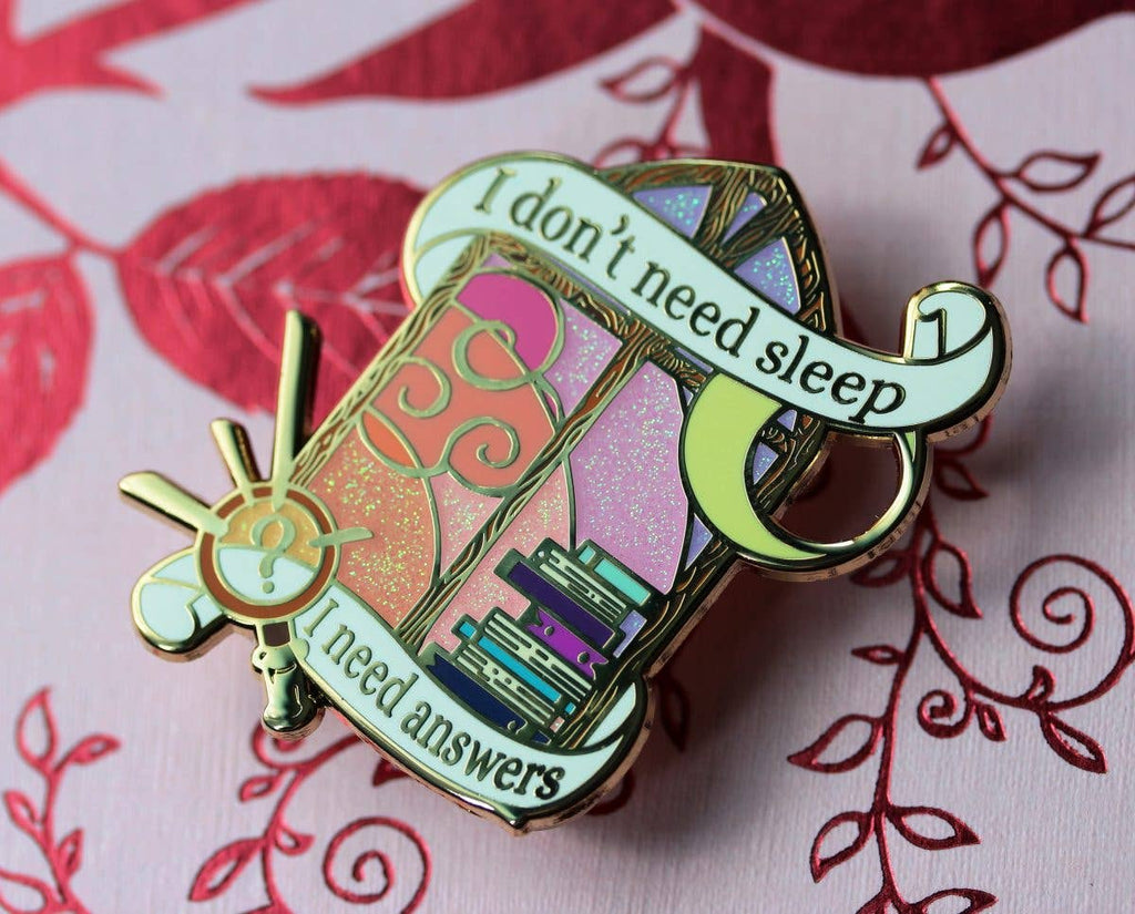 I need answers- book lover enamel pin