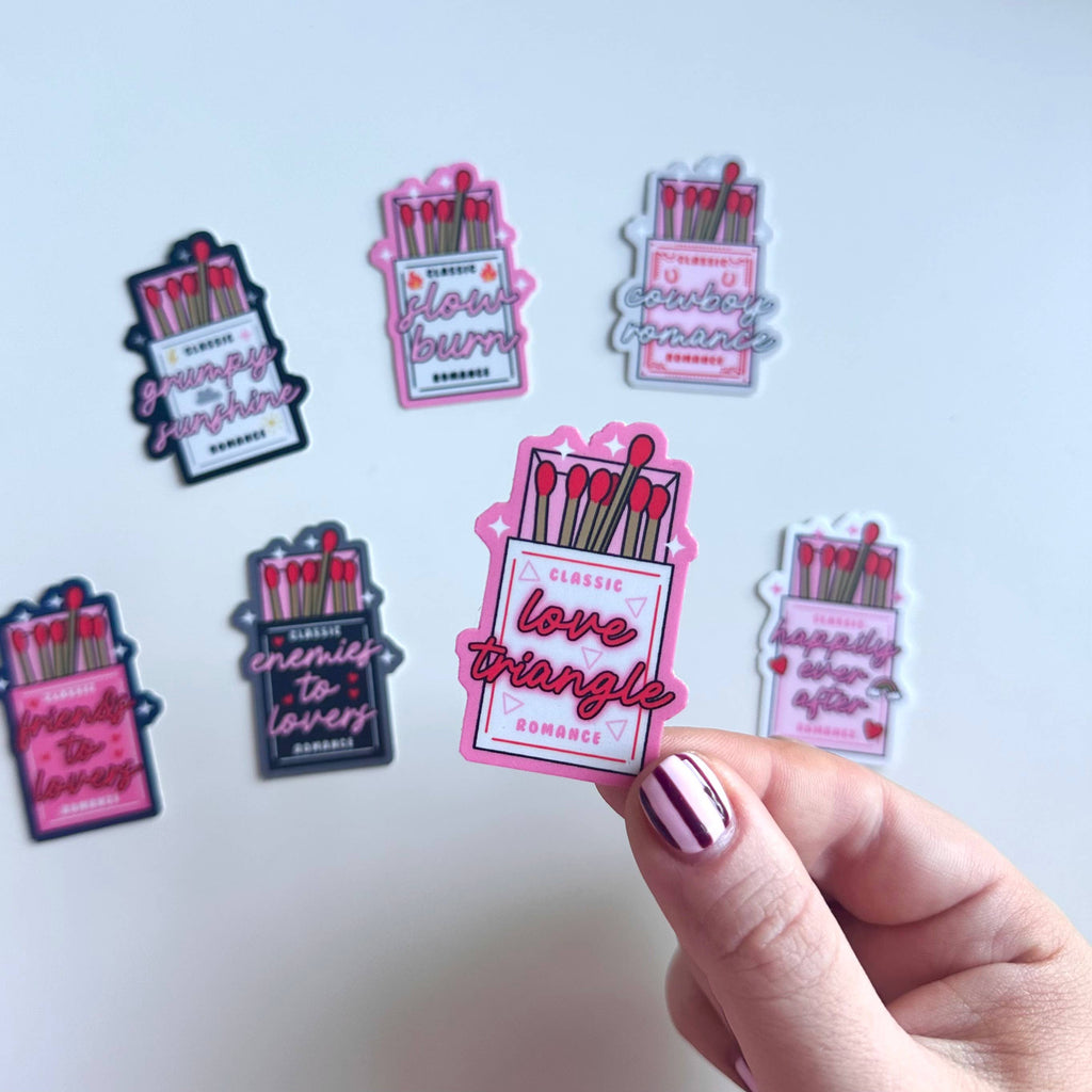 Dolly's Doodles - Enemies to Lovers Matchbox Matte Sticker