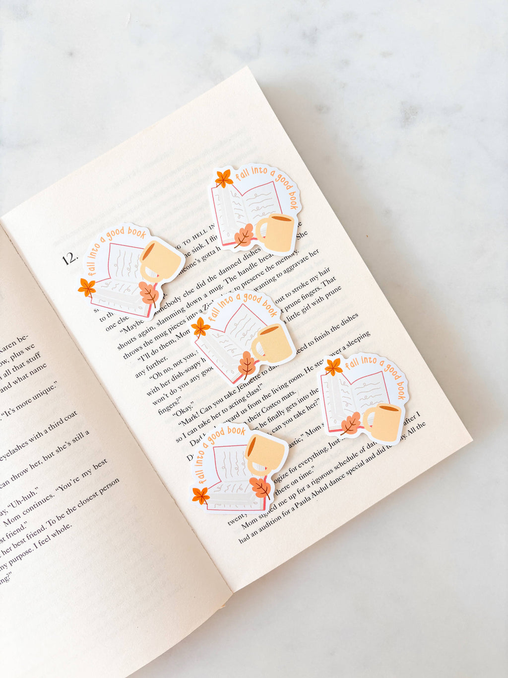 Fall Into A Good Book Fall Sticker