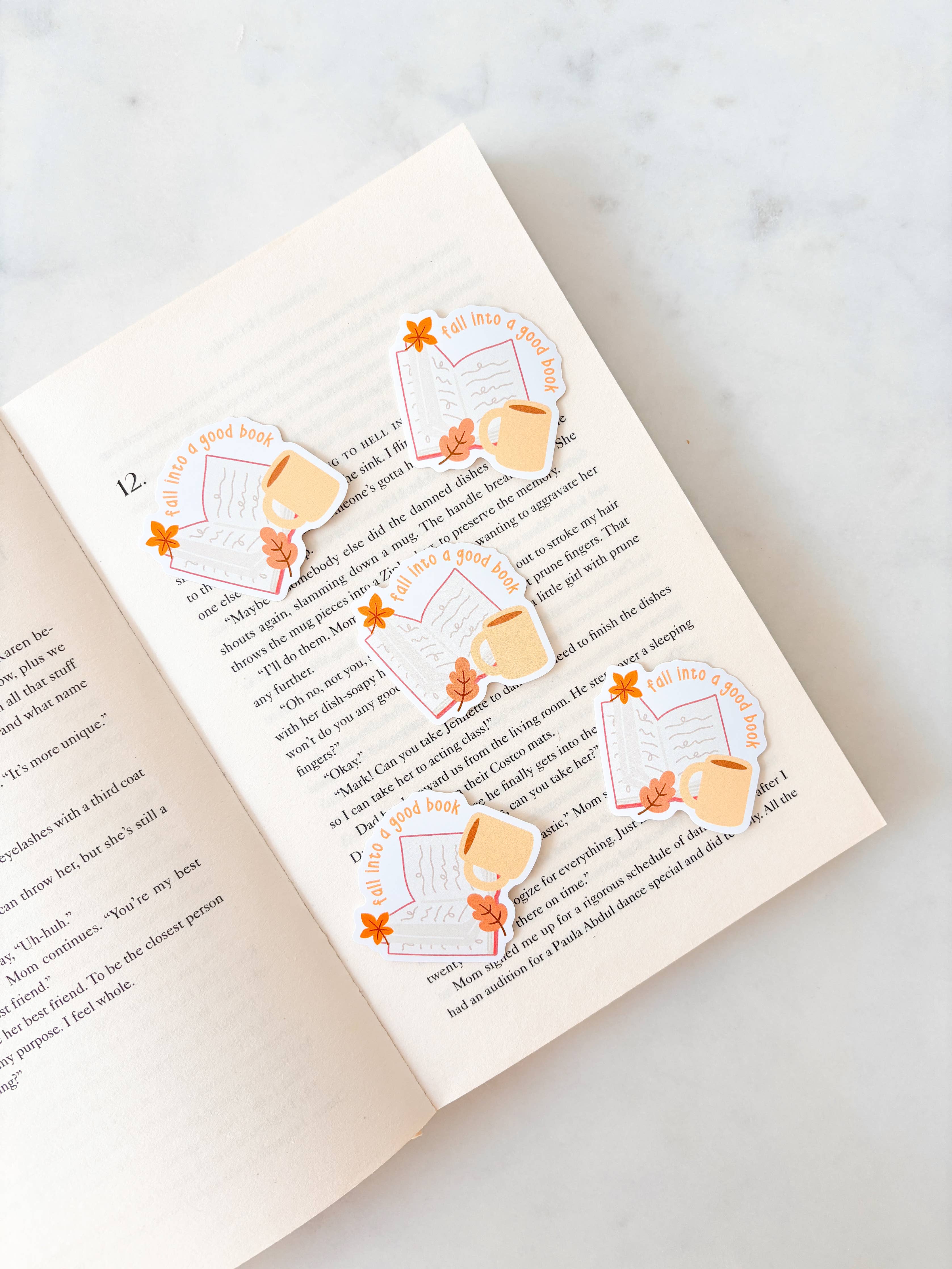 Fall Into A Good Book Fall Sticker