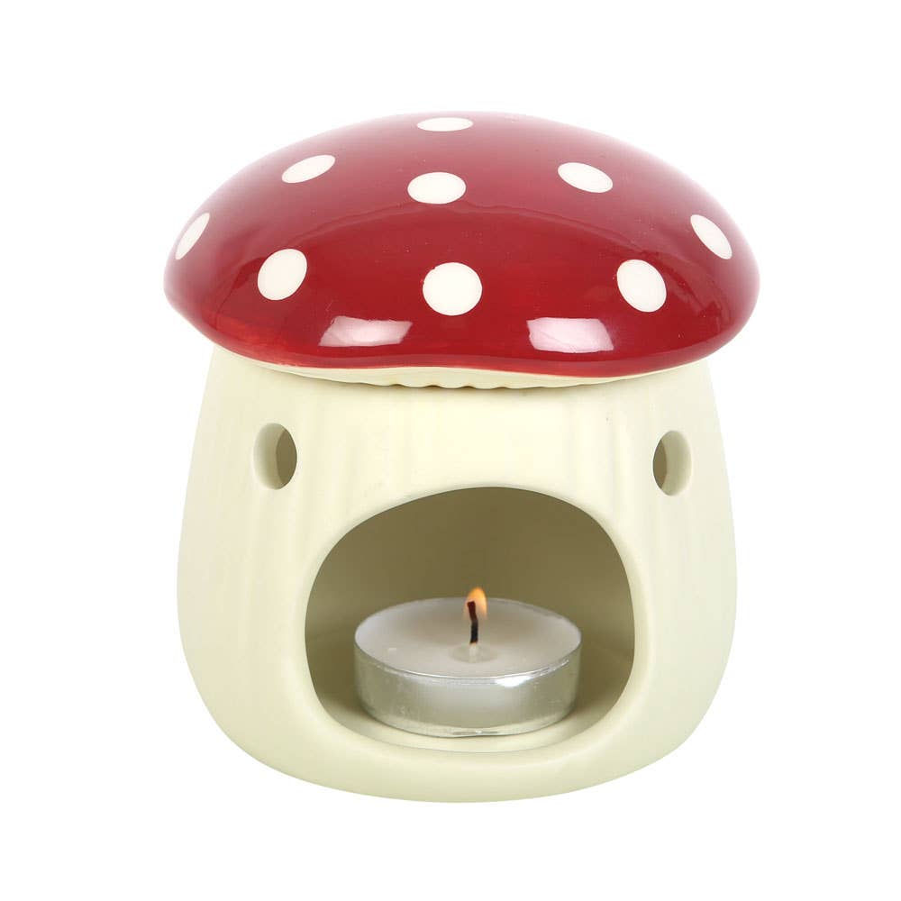 Mushroom Wax Burner (red)
