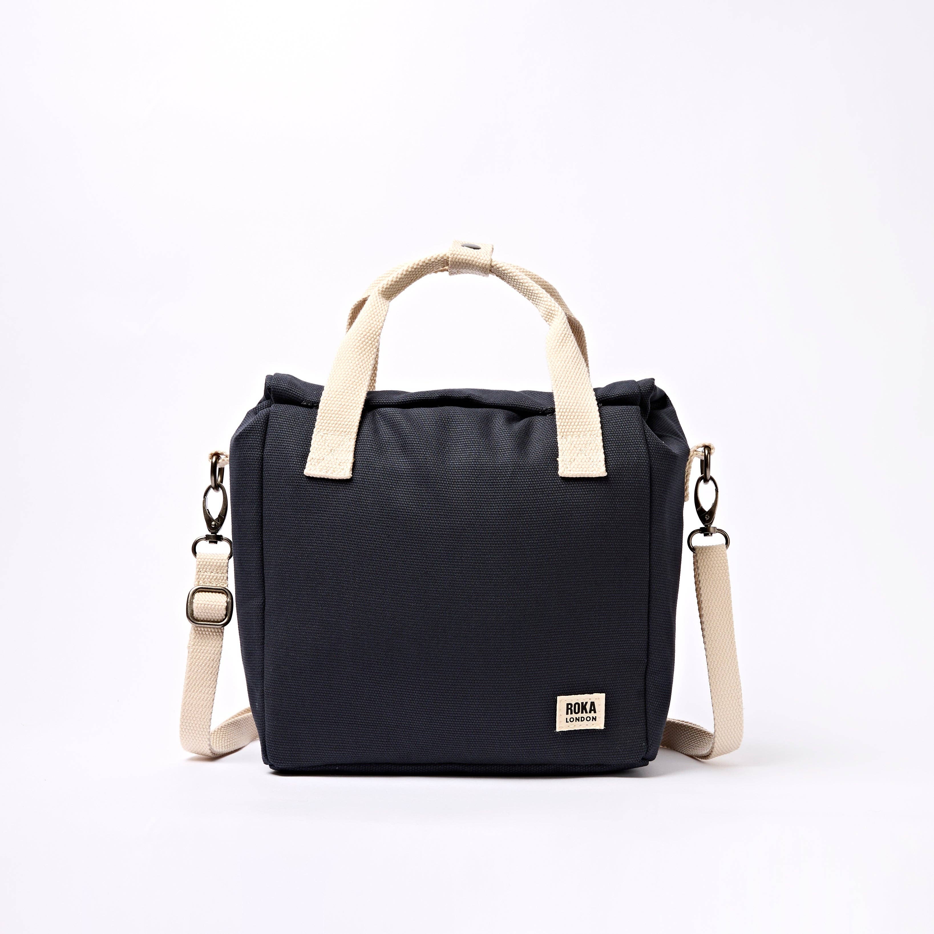 Hampstead Lunch Bag in Smoke Cotton Canvas