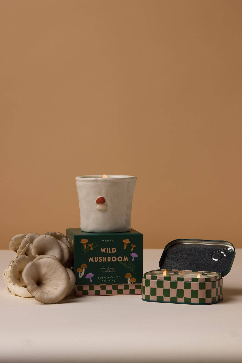 Bistro 4.5oz/127g Mushroom Printed Tin Candle - Wild Mushroom