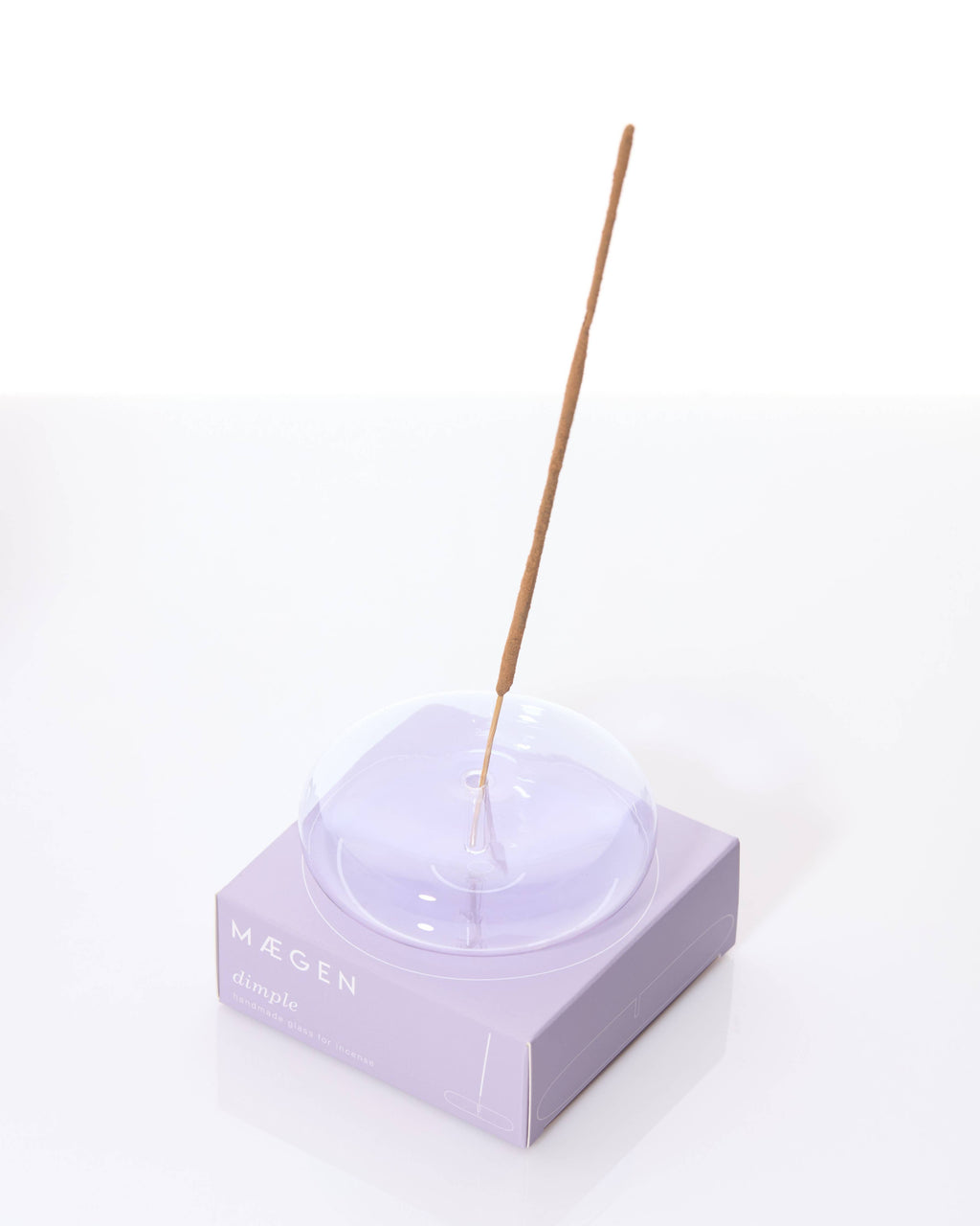 MÆGEN - Hand Blown Glass Incense Holder Lavender