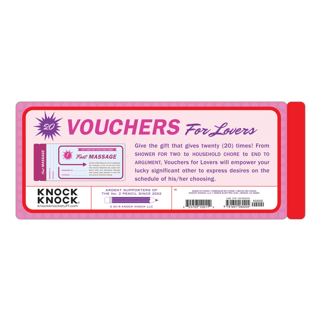 Knock Knock Vouchers for Lovers (Other Printed Item)