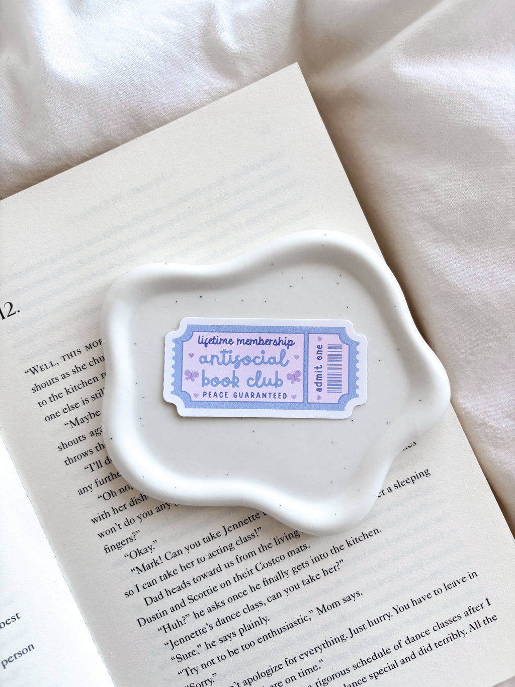 Fleurs on Sunday - Anti-social Book Club Ticket Sticker