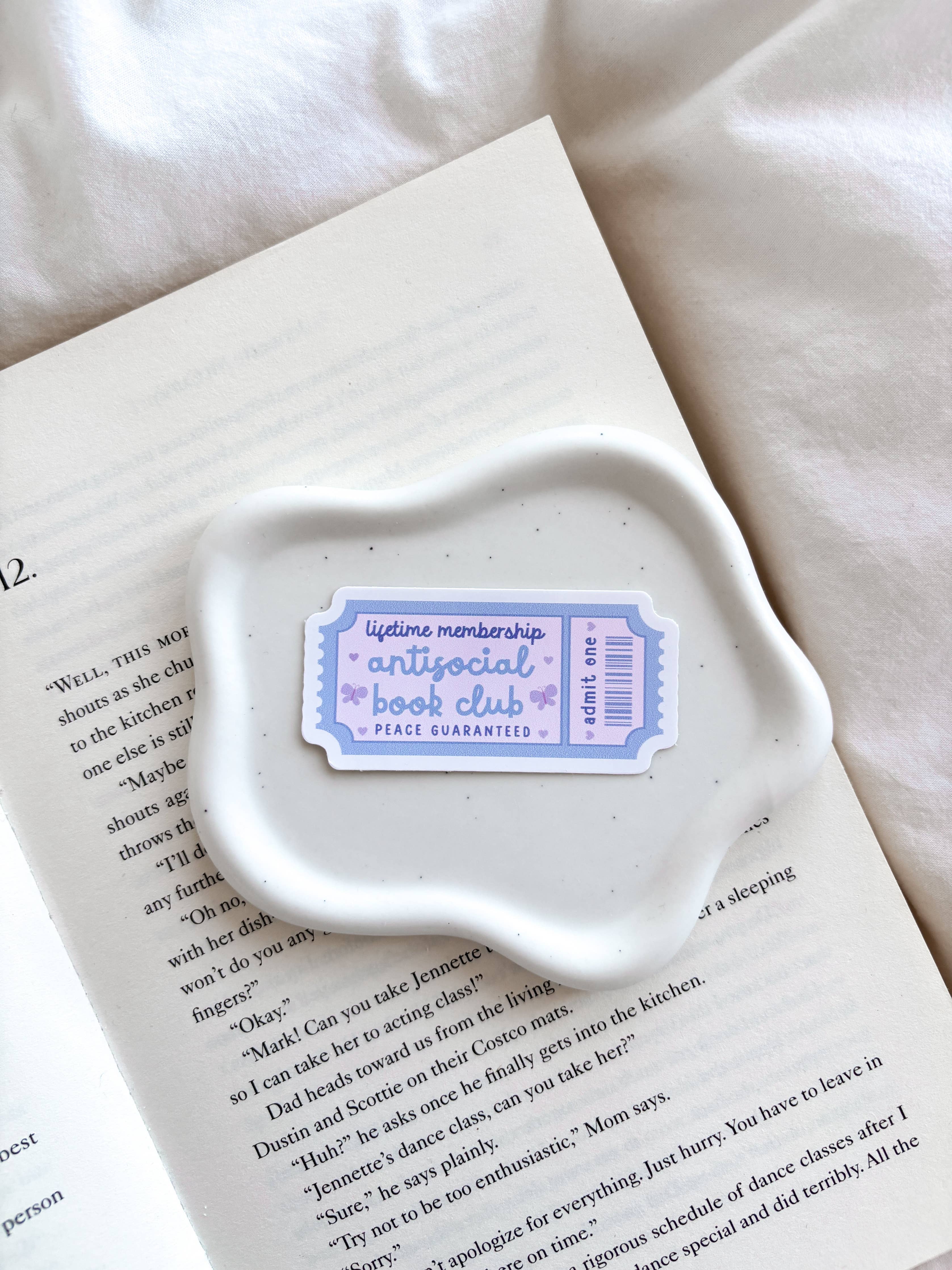 Fleurs on Sunday - Anti-social Book Club Ticket Sticker