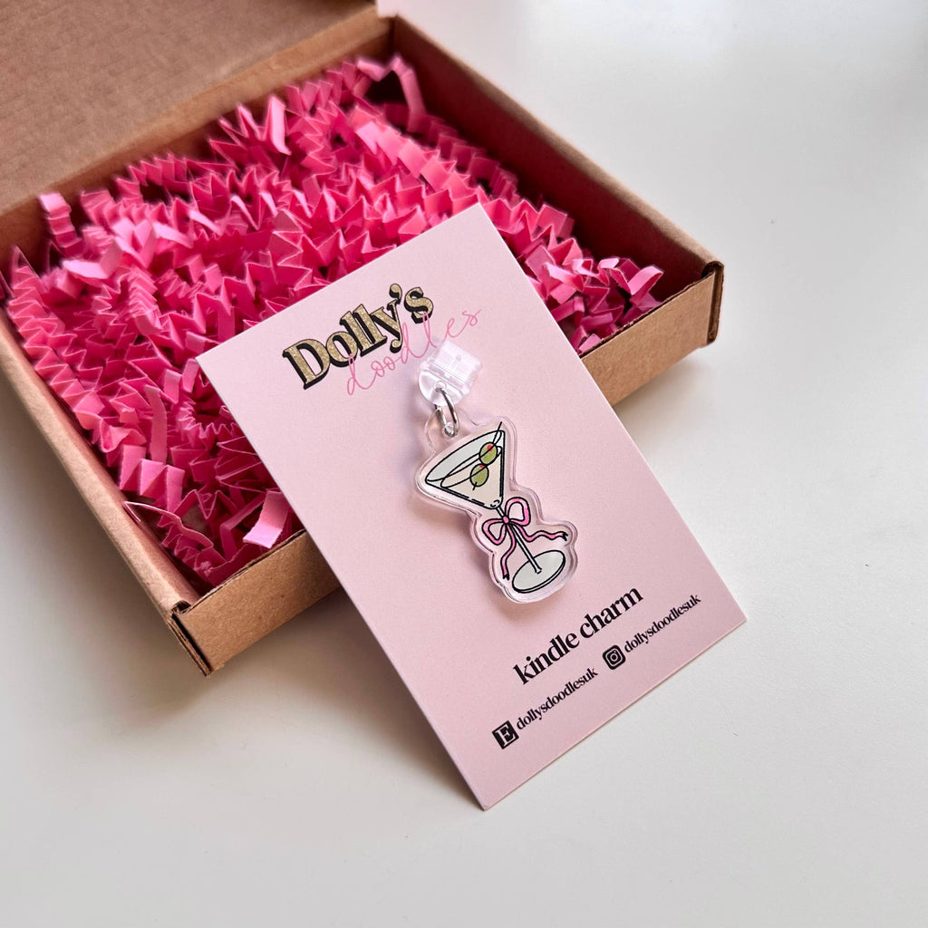 Kindle Charm - Olive Martini Cocktail Cute Reading Gift