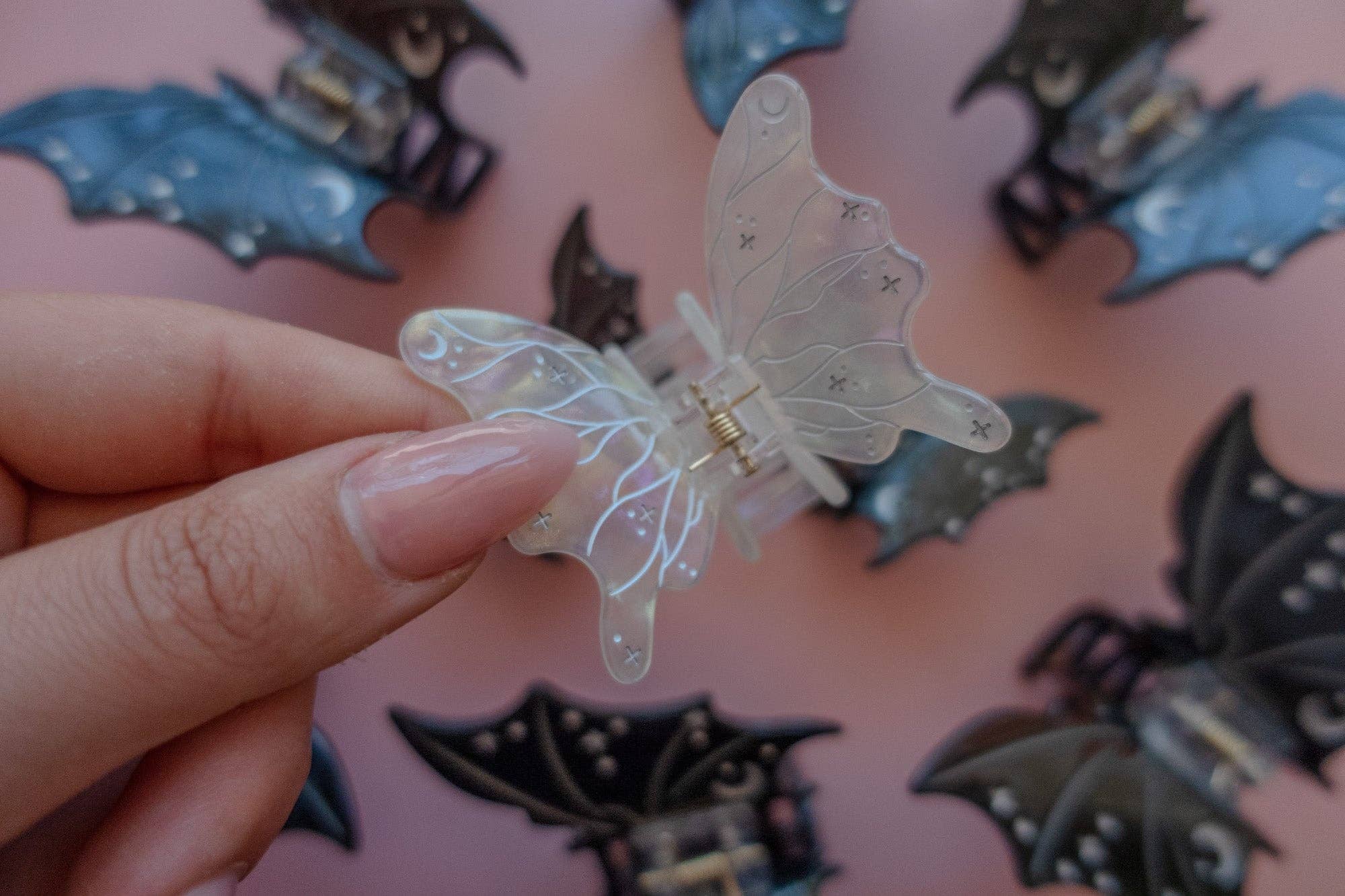 Jollie Ollie Designs - Mini Fairy Wings Butterfly Hair Claw (Set of 2)