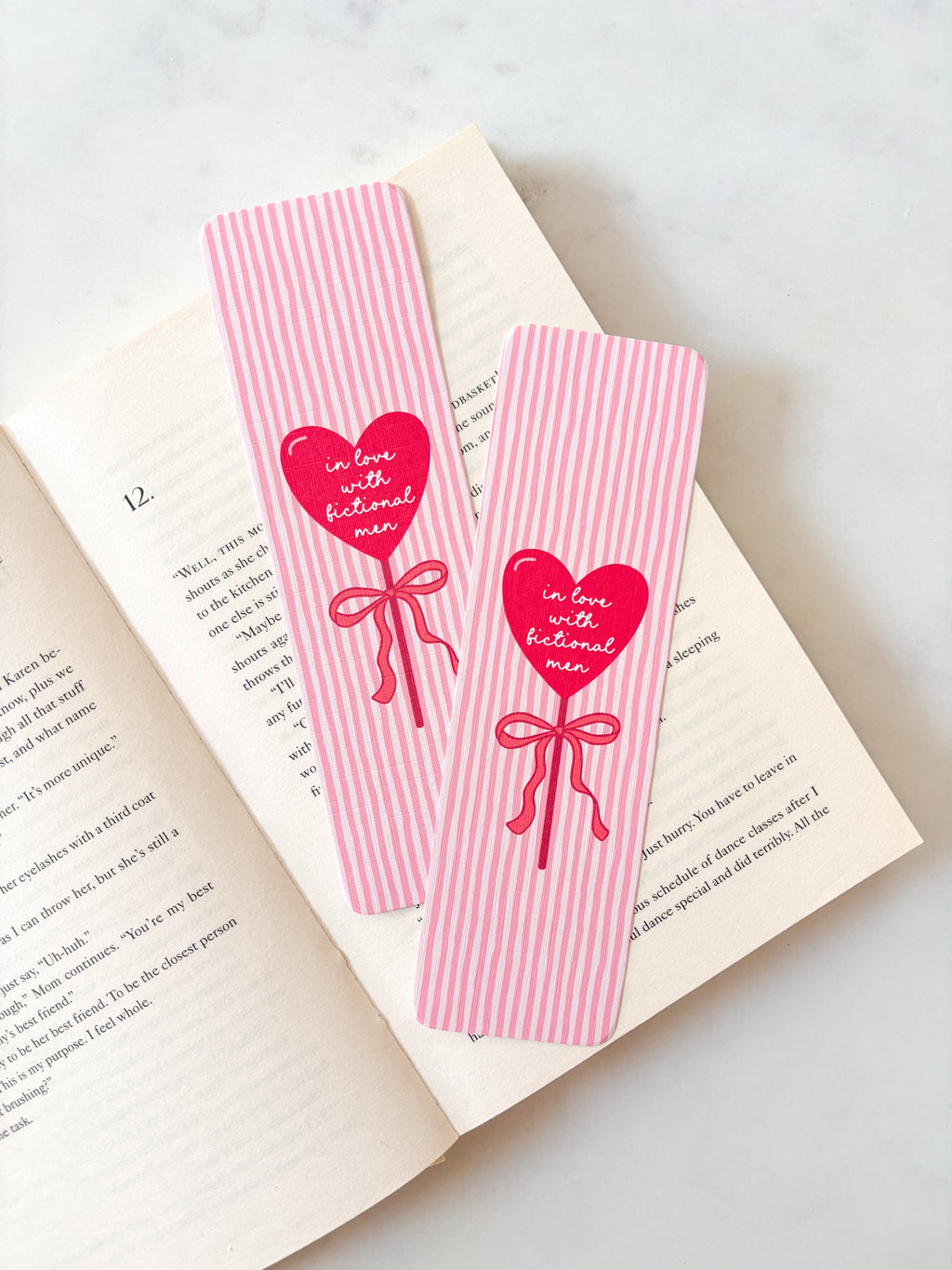 In Love With Fictional Men Lollipop Bookmark