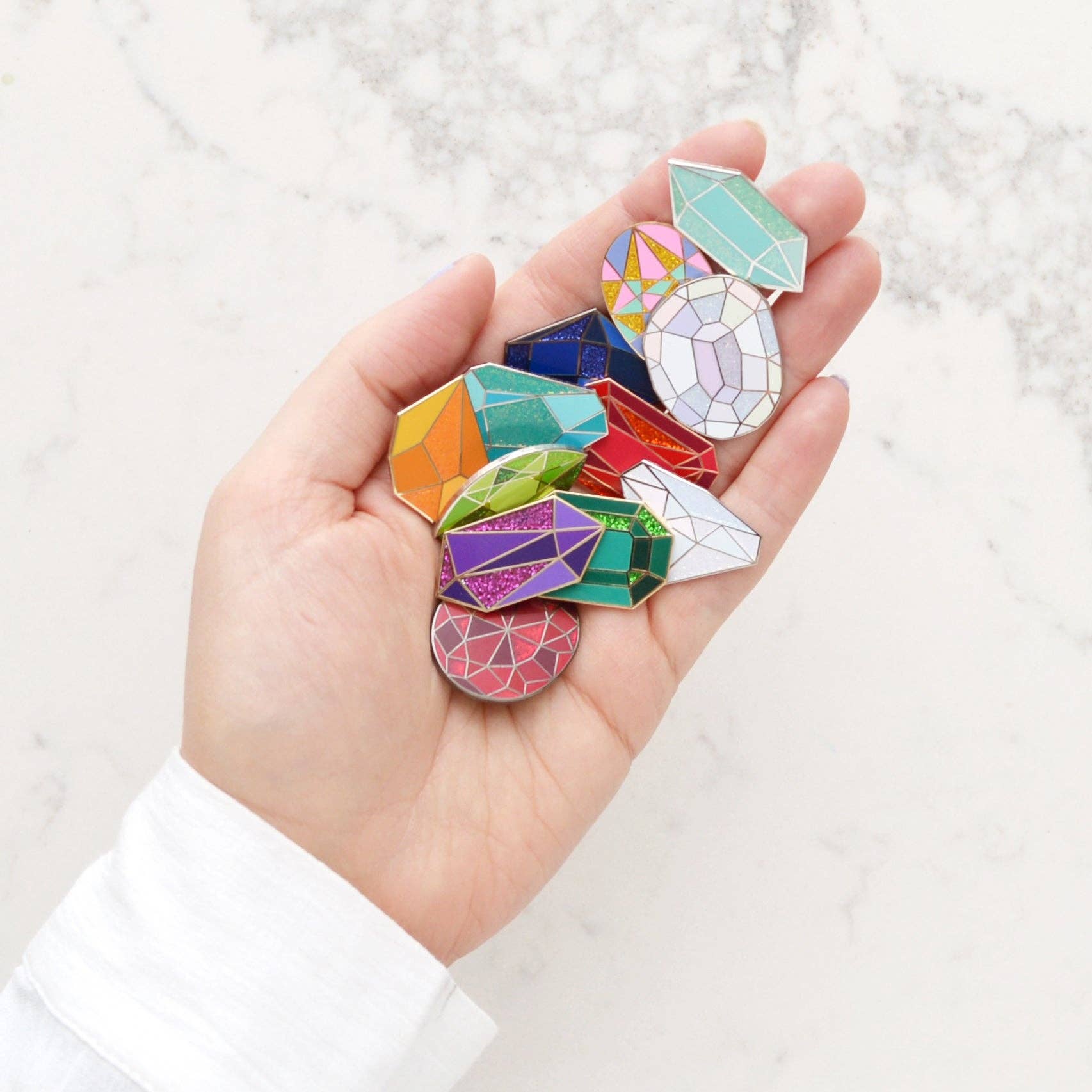 Alphabet Bags - Diamond Gemstone Pin