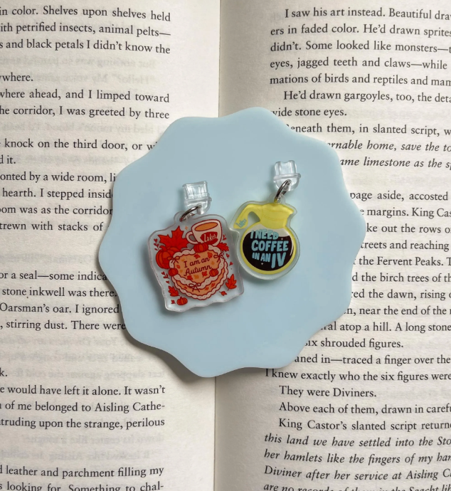 Liv Lee Designs - Coffee Pot E-Reader Charm | Bookish Coffee Lover Gift