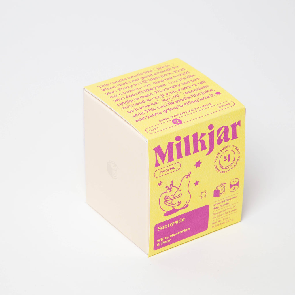 Milk Jar Candle Company - Pear & Nectarine Soy Candle
