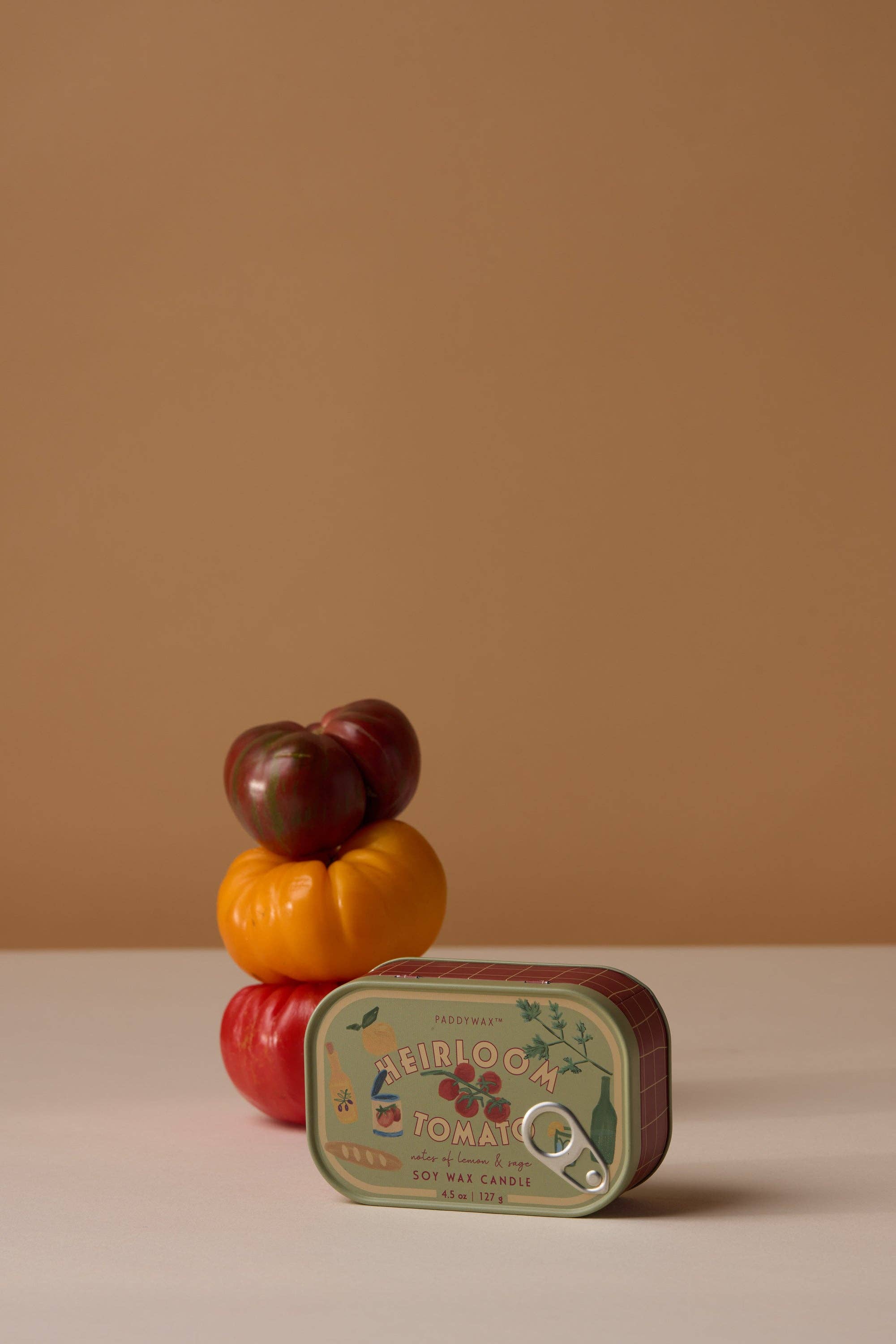 Bistro 4.5oz/127g Tomato Printed Tin Candle - Heirloom Tomato