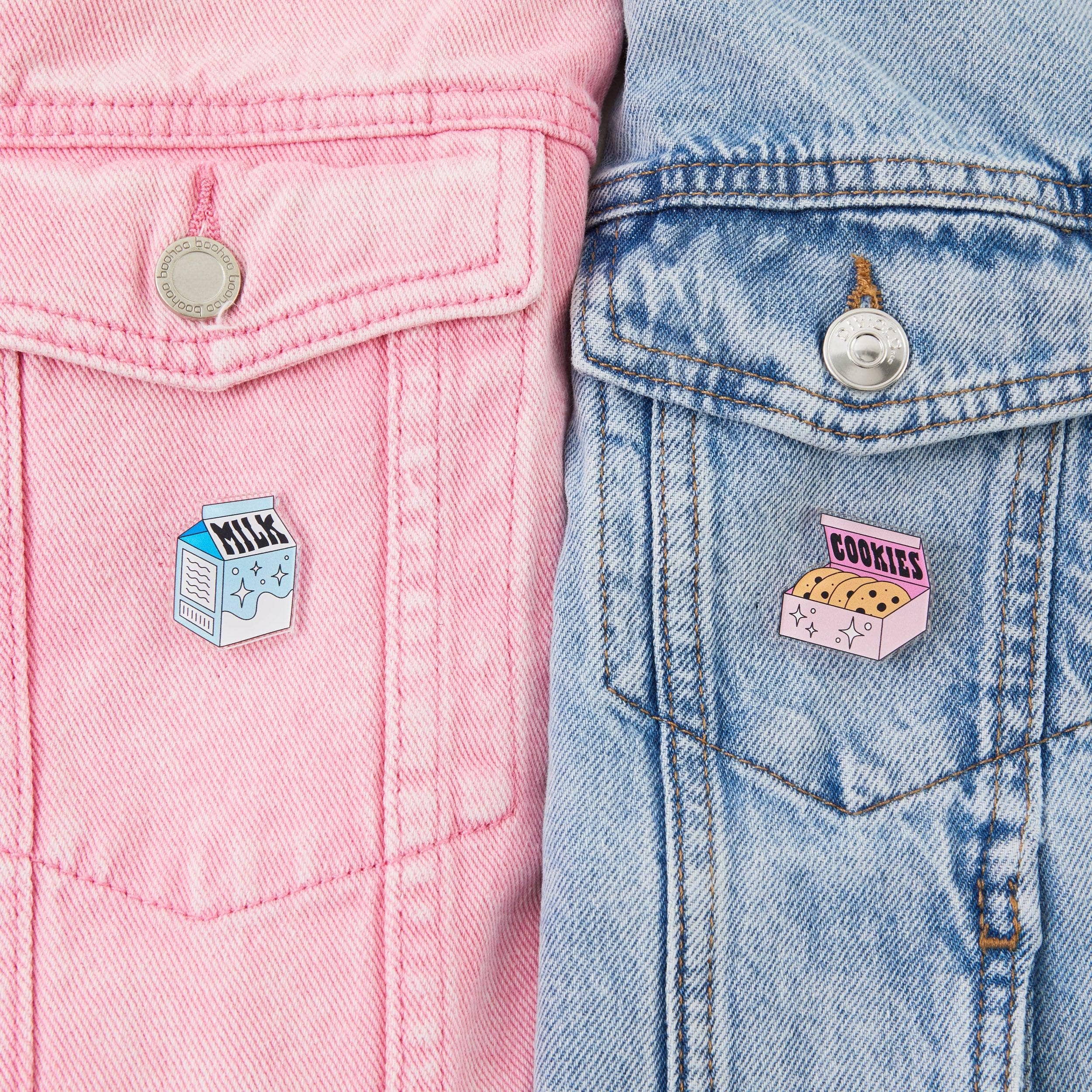 Milk & Cookies Acrylic Pin Pair