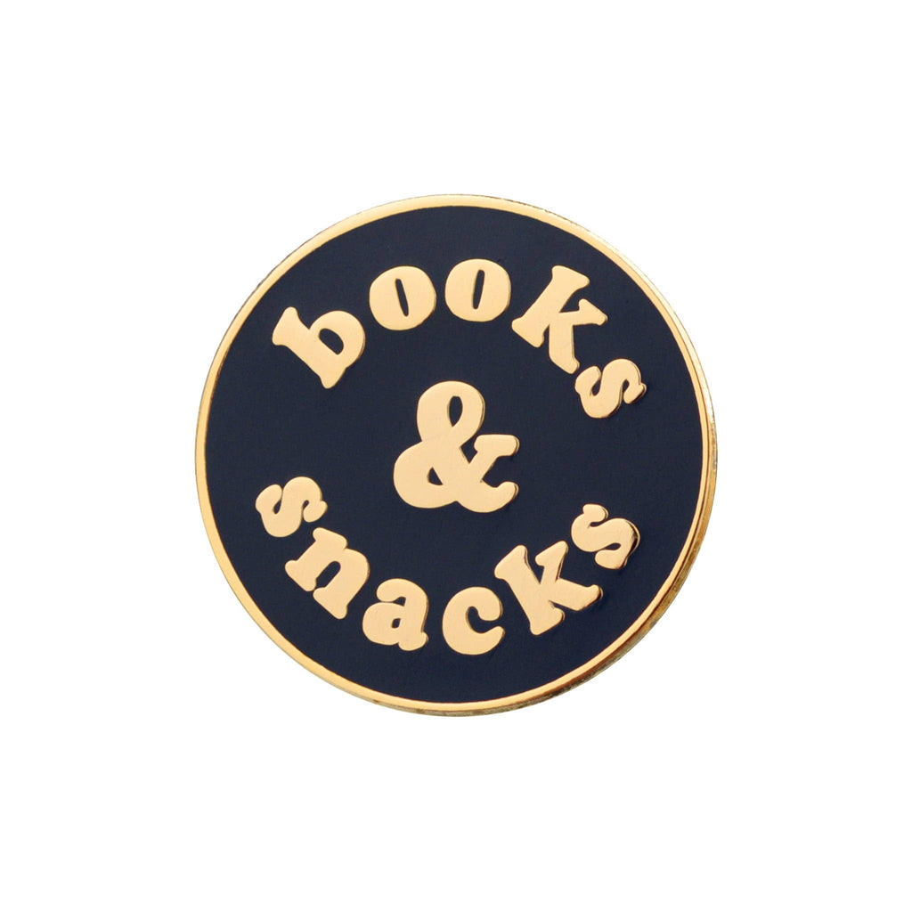 Alphabet Bags - Books & Snacks Enamel Pin
