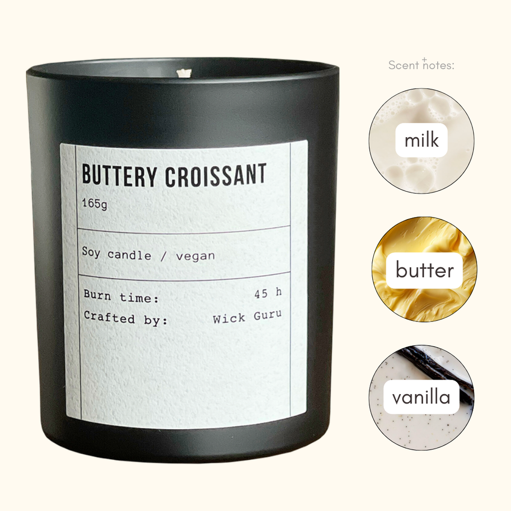 Croissant Scented Candle - Birthday Gift, Bakery-scent