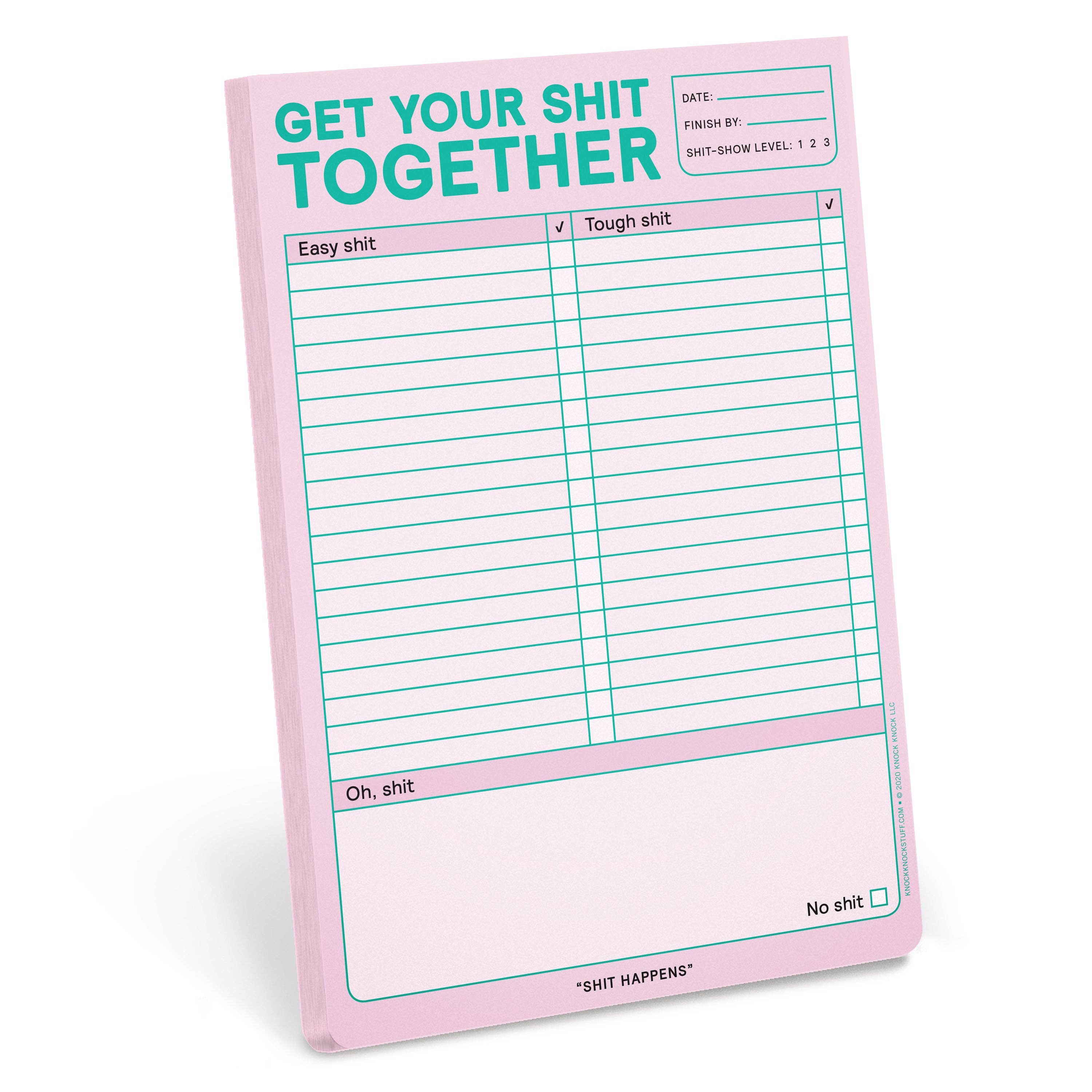 Knock Knock Get Your Shit Together Pad (Pastel Edition) (Notepad/Sticky Notes)