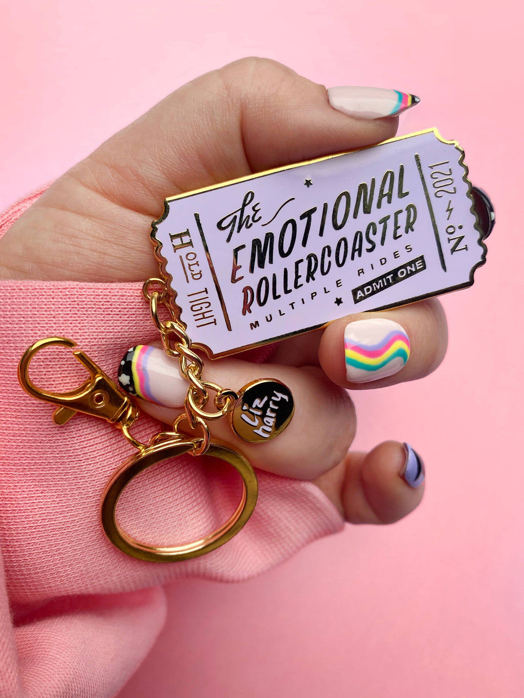 Emotional Rollercoaster Ticket Keychain