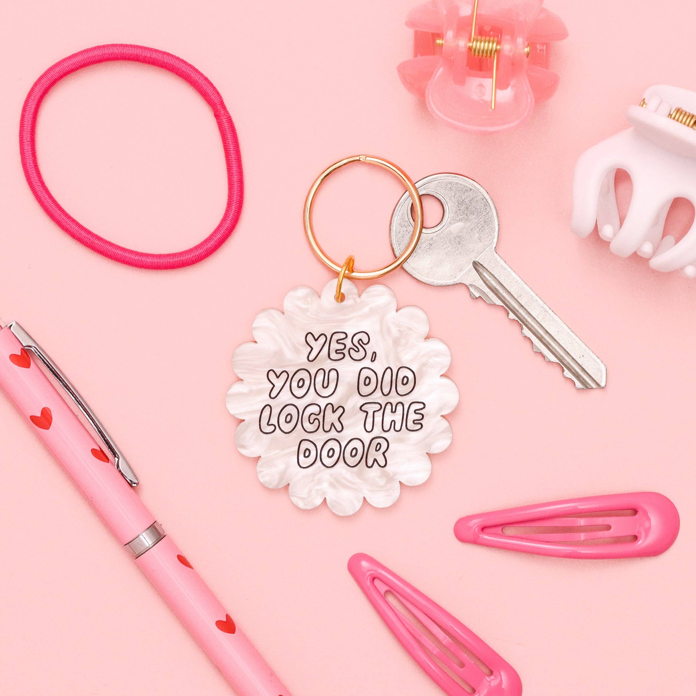 Laura Oh - yes you did lock the door Acrylic keyring