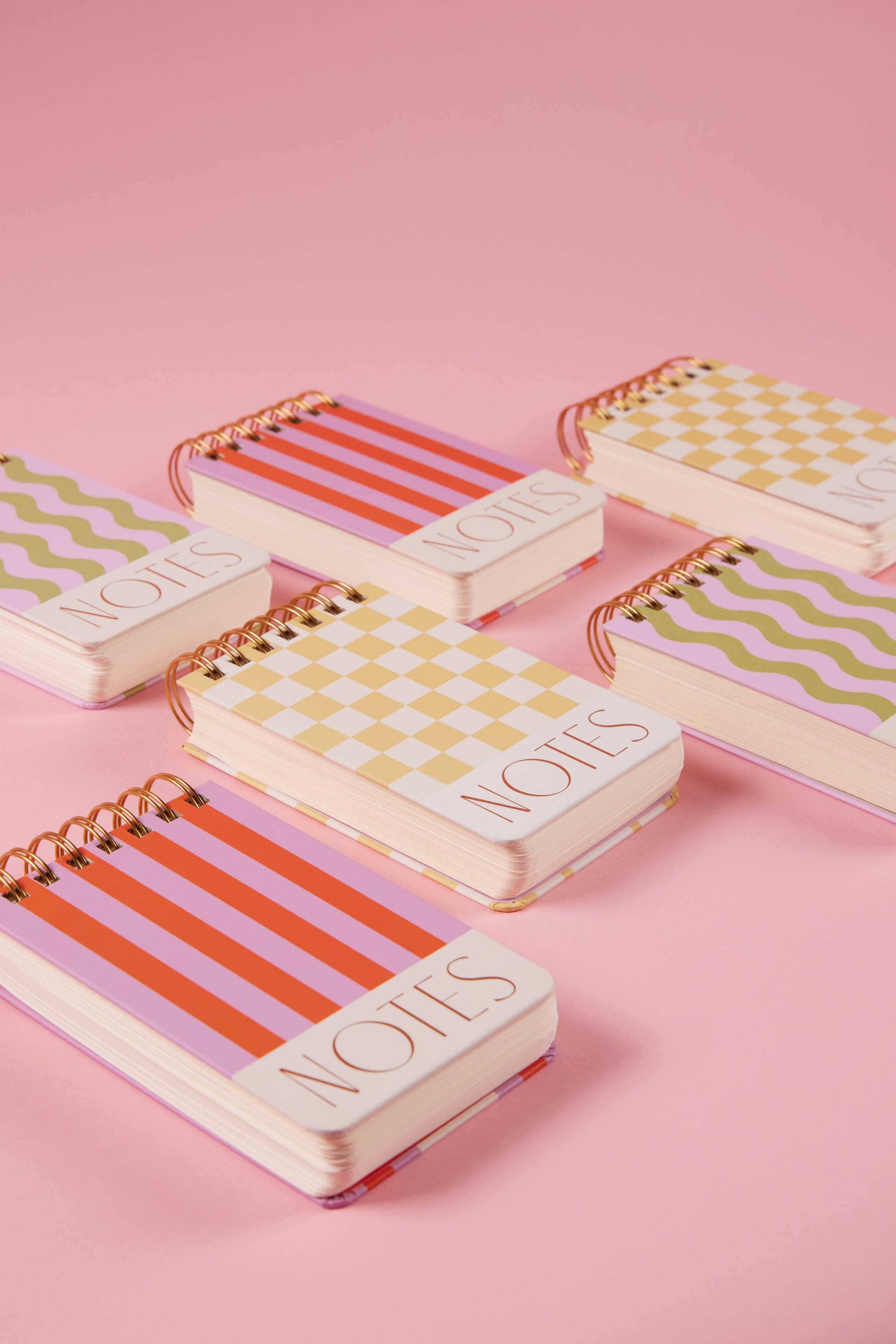Twin Wire Chunky Notepad - Checks