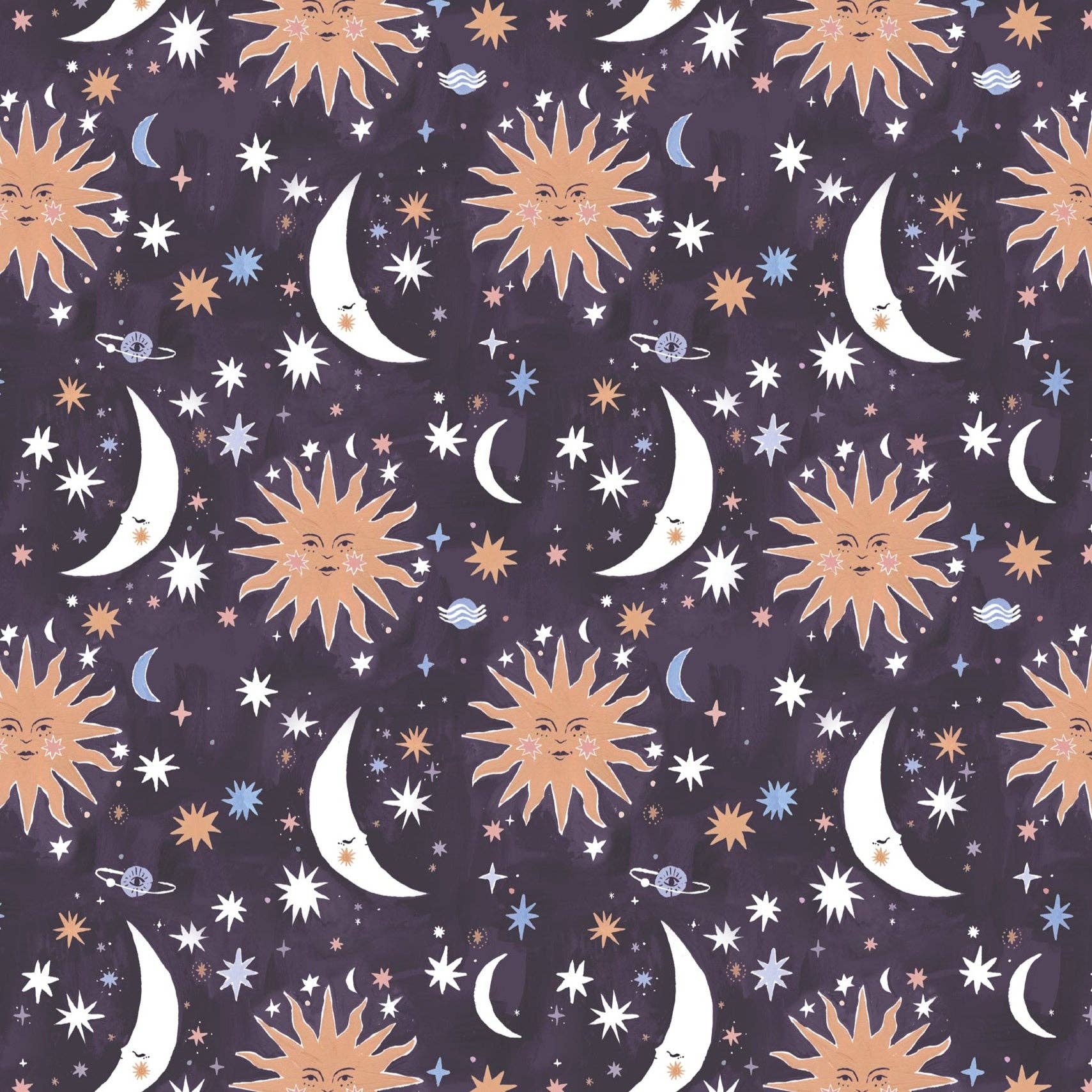 Sun and Moon Gift Wrap | Sun Print Wrapping Paper Sheet