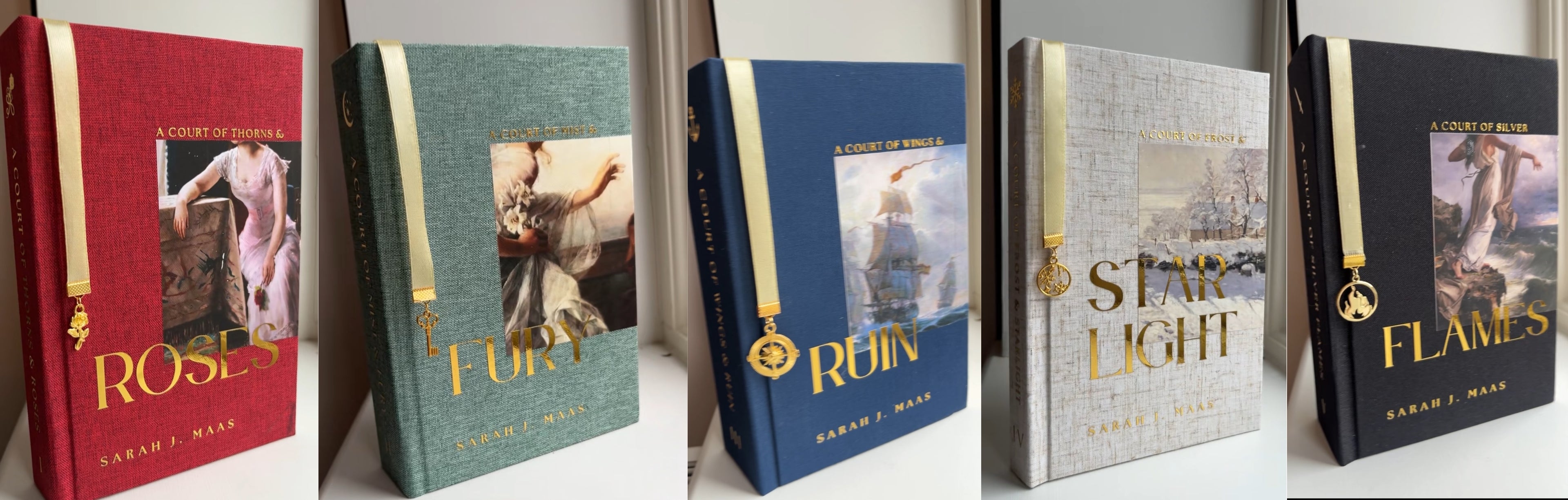 ACOTAR FULL SET 5 Books handmade re-binded special edition book