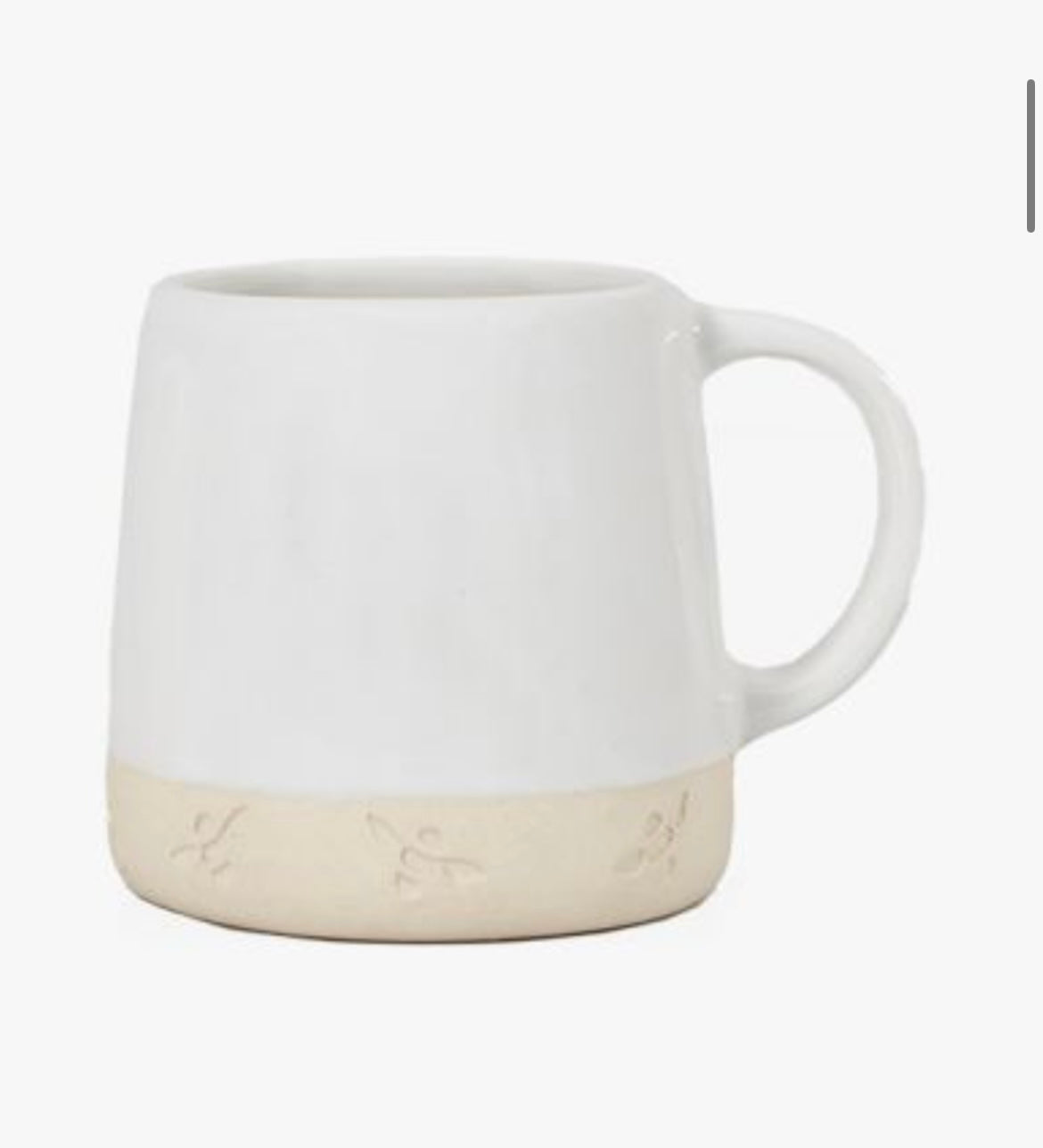 White bee mug