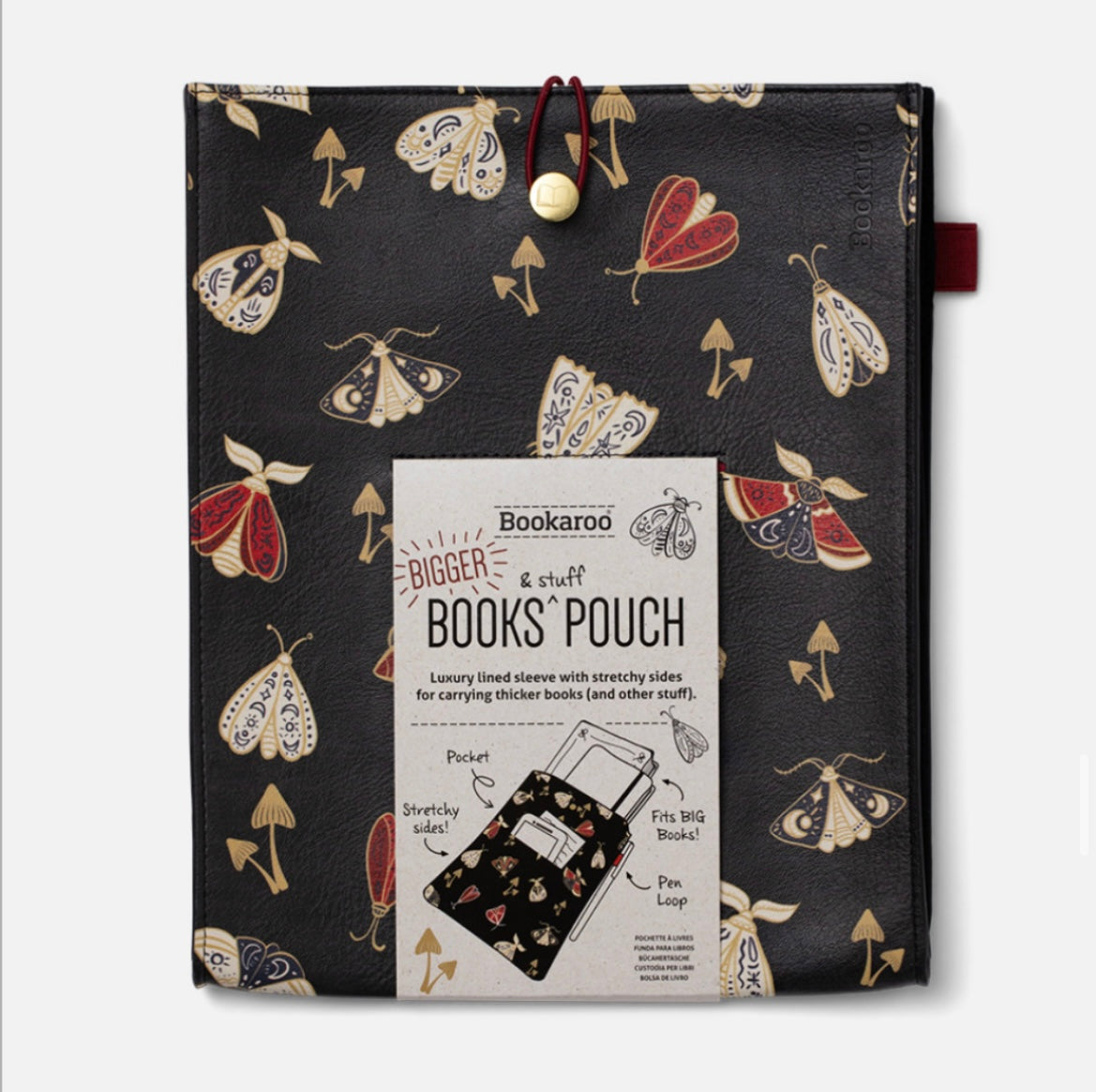 Bookaroo Dark Moth Books & Stuff Pouch