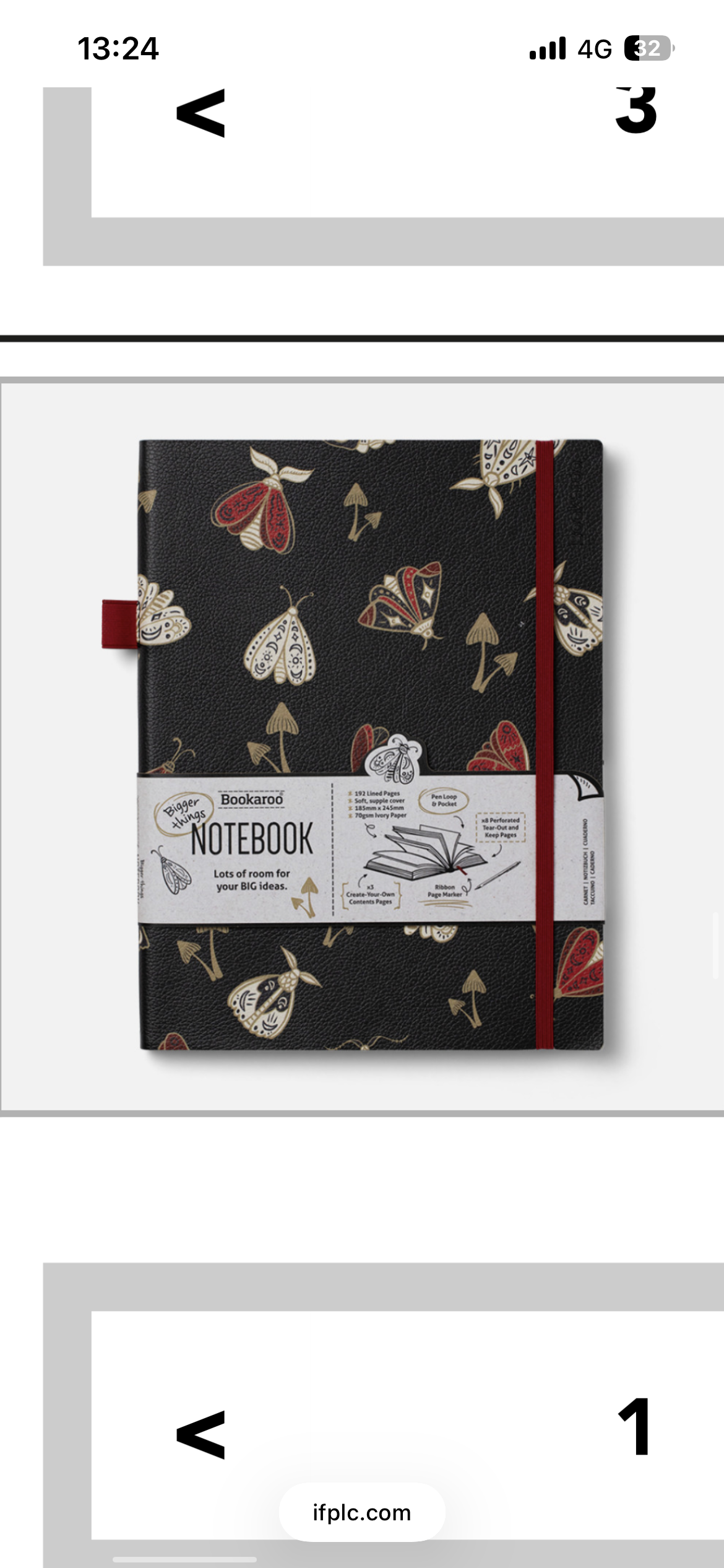 Bookaroo Dark Moth A5 Notebook