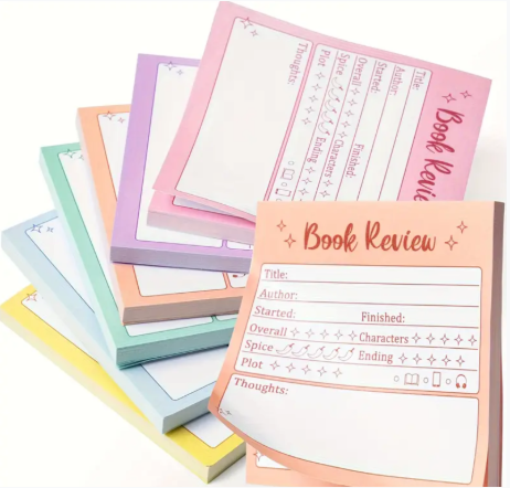 Book review sticky notepad