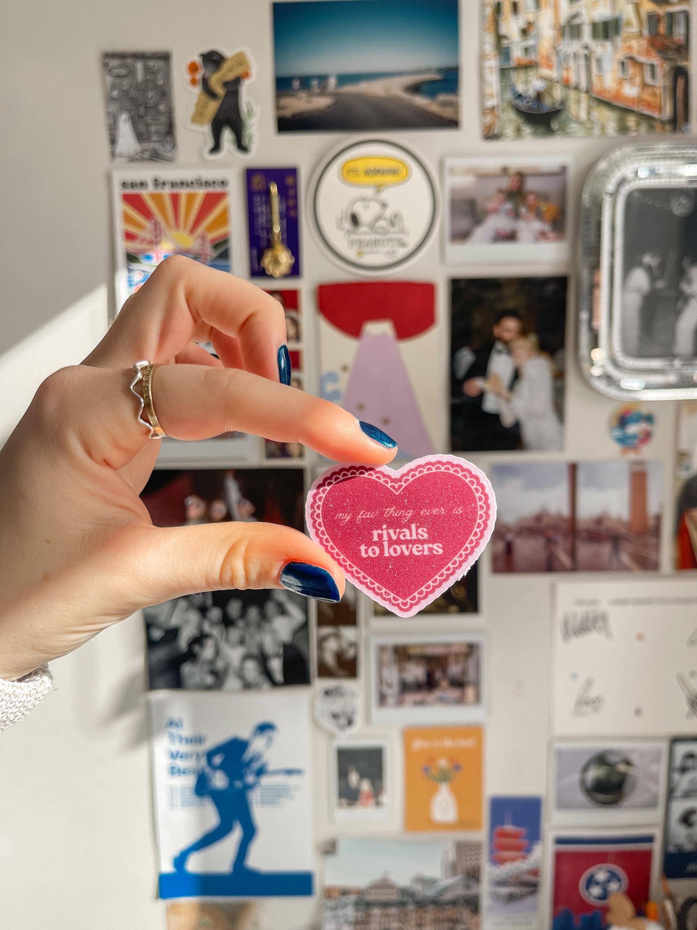 Rivals to Lovers Sticker | Sparkly Maroon Heart