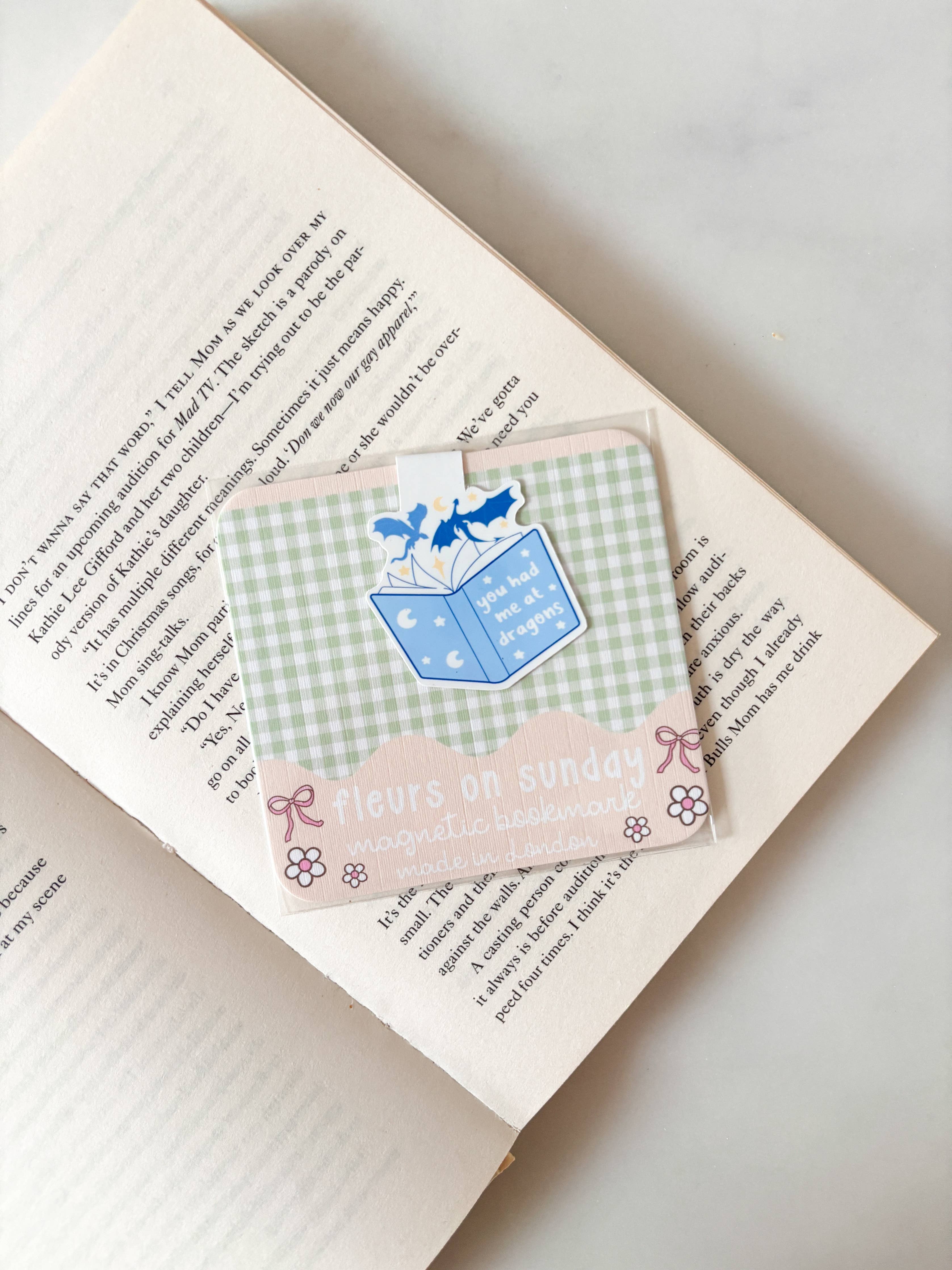 Magical Dragons and Books Magnetic Bookmark