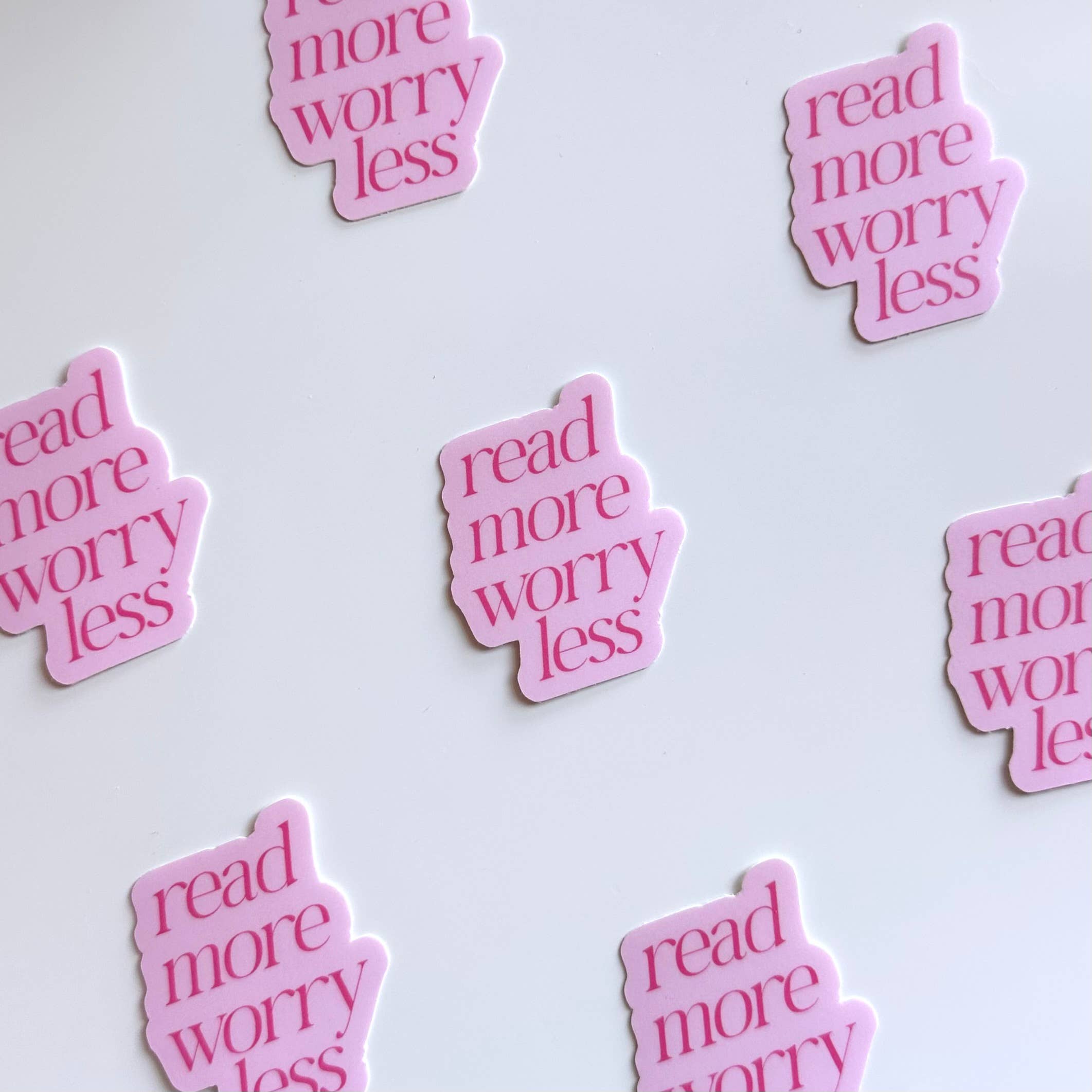 Dolly's Doodles - Read More Worry Less Matte Sticker