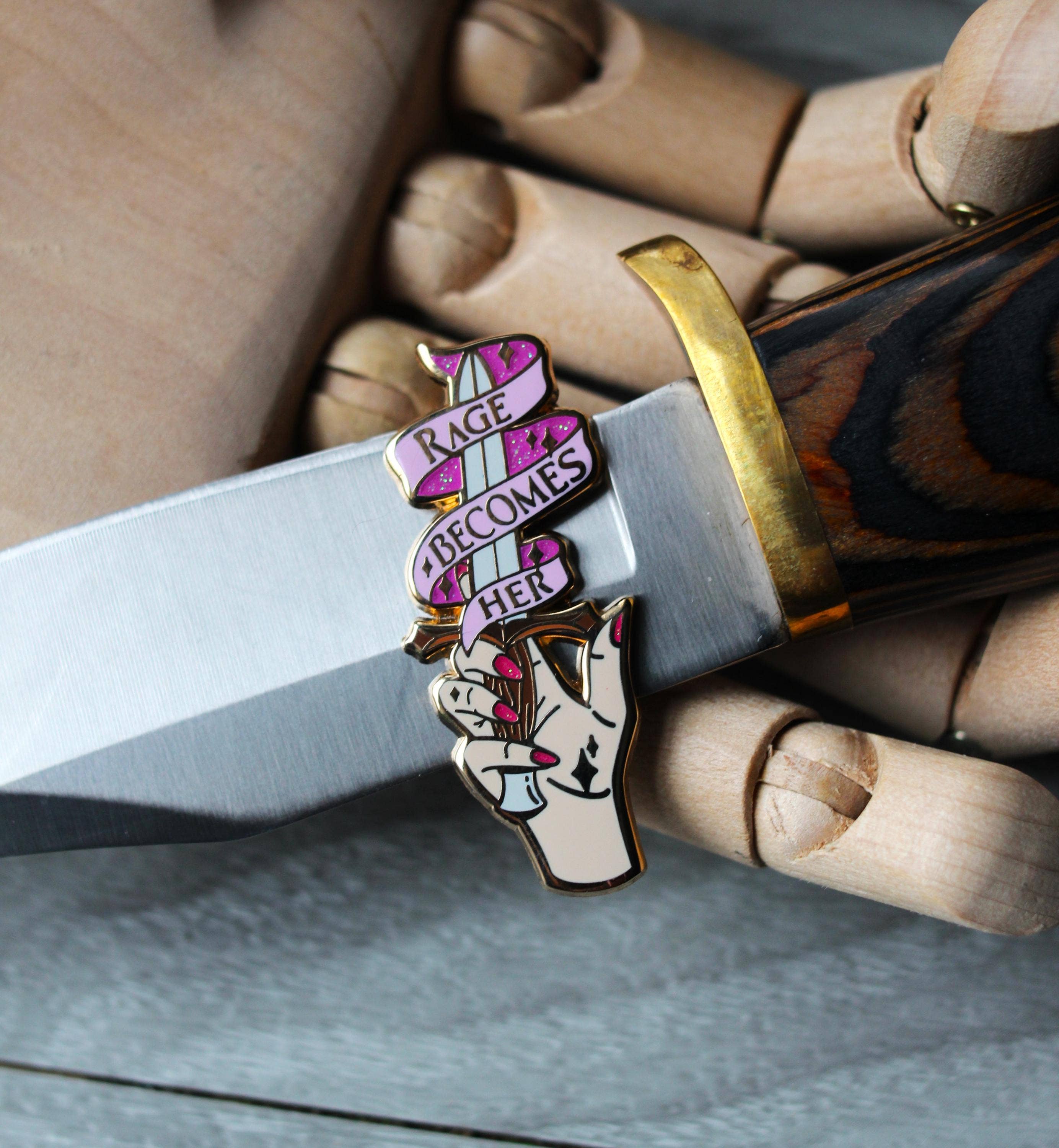 Geek and Artsy - Rage Becomes Her Enamel Pin