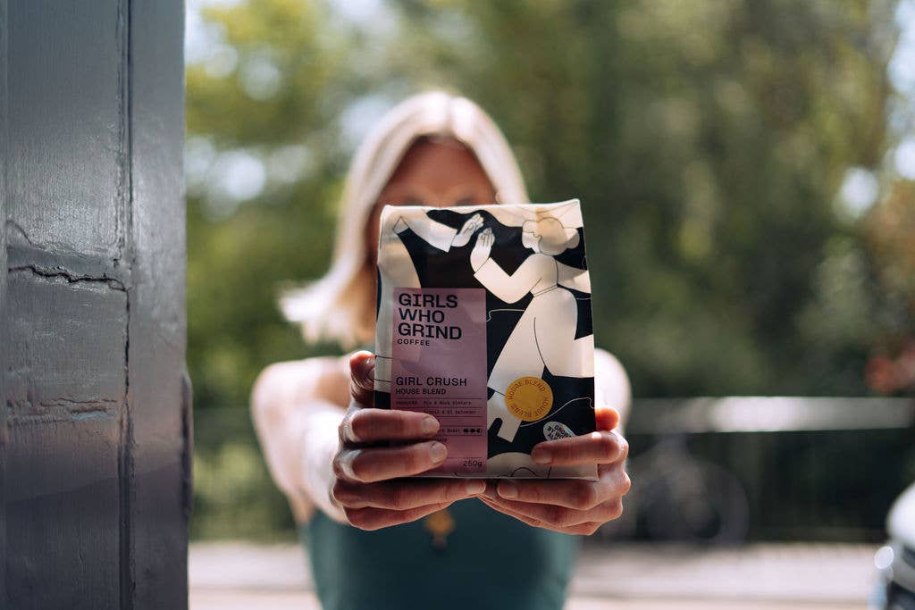 Coffee Beans, Girl Crush, houseblend coffee.