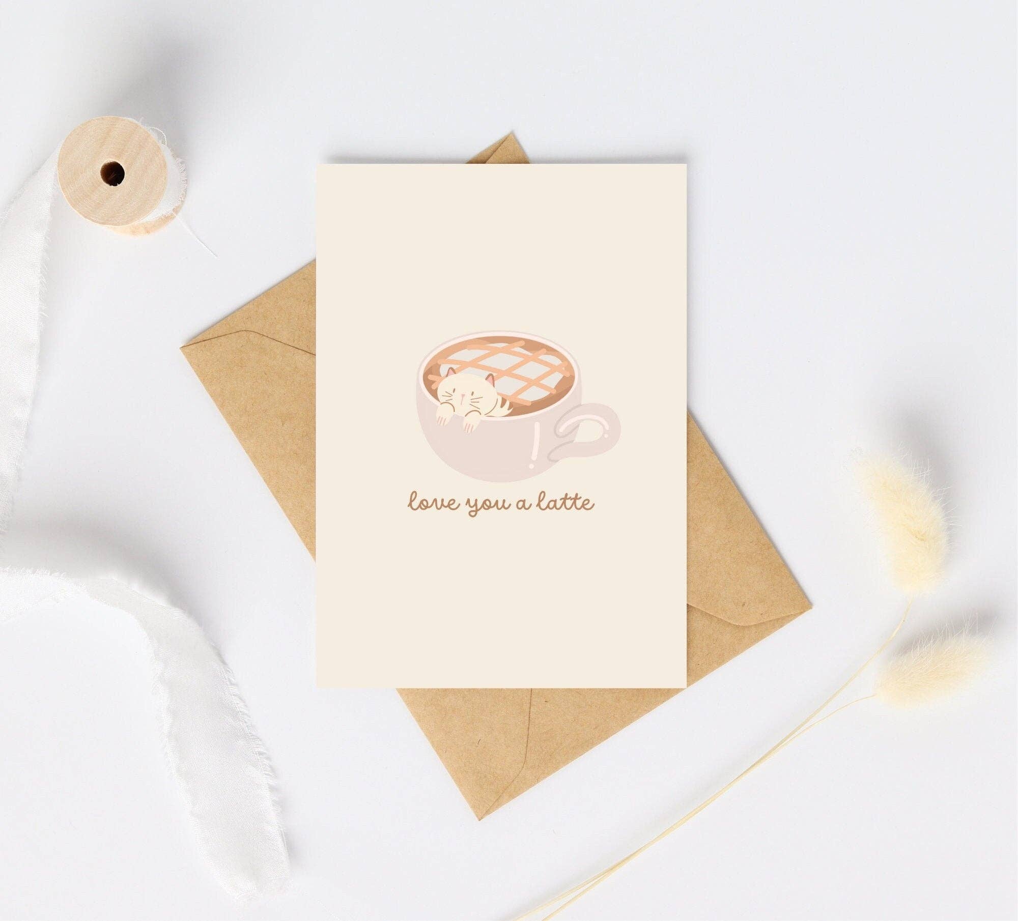 Love You A Latte Valentines Day Greeting Card