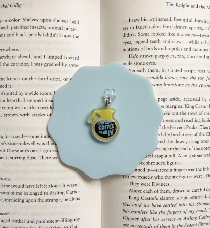 Liv Lee Designs - Coffee Pot E-Reader Charm | Bookish Coffee Lover Gift