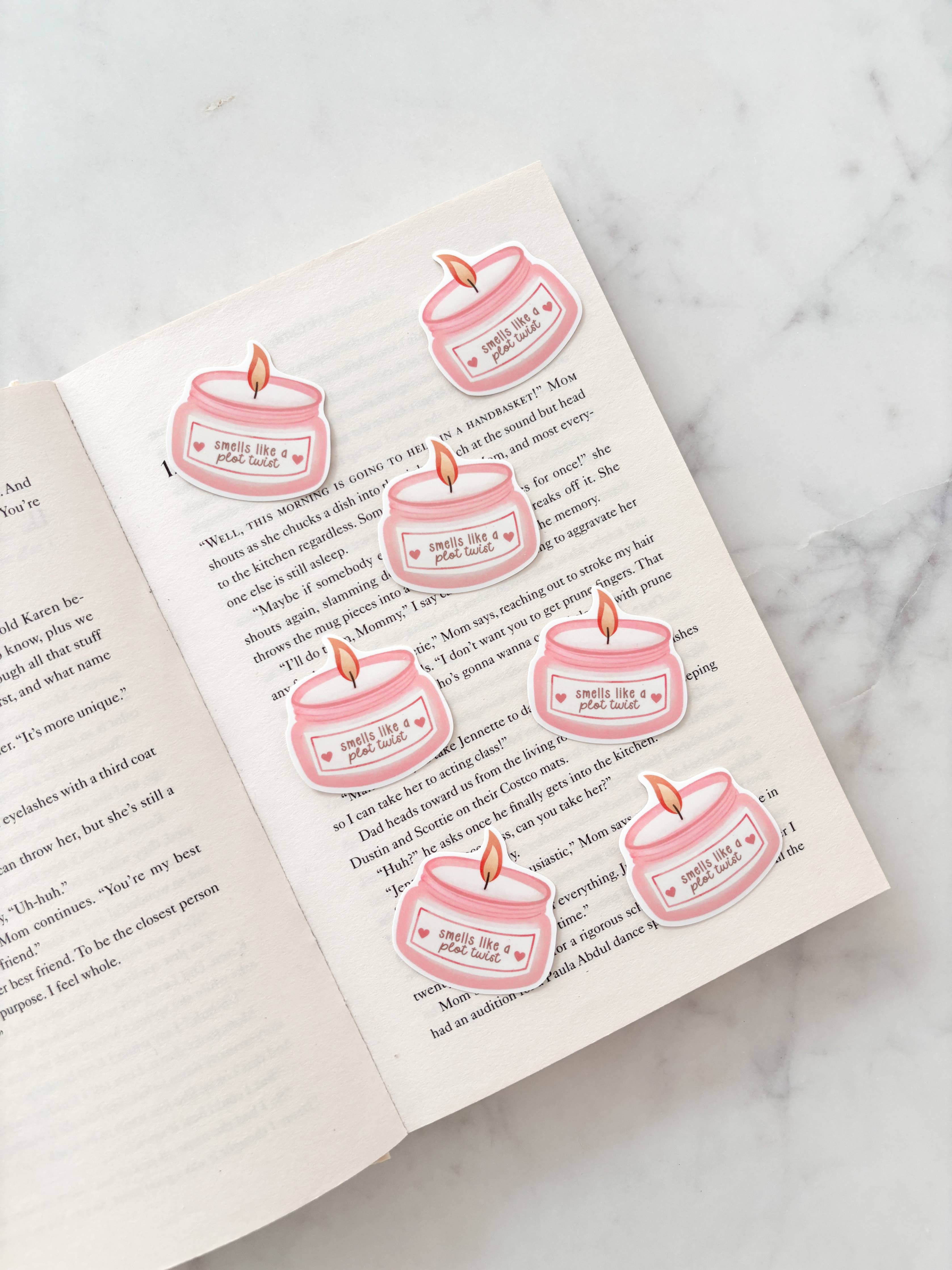 Smells Like A Plot Twist Candle Sticker