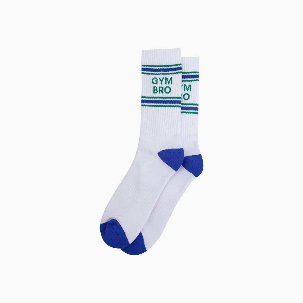 Gym Bro Organic Cotton Sports Socks in White