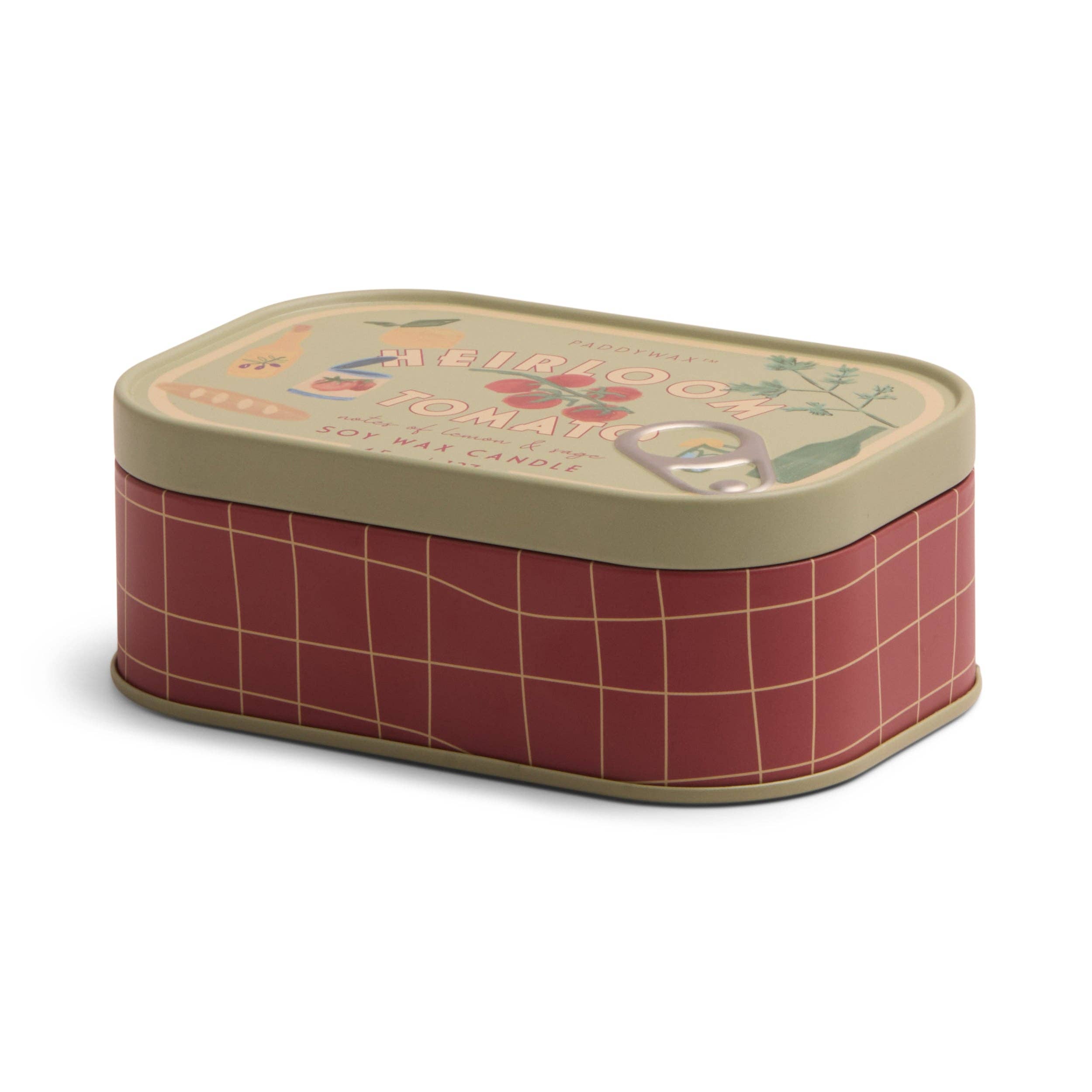 Bistro 4.5oz/127g Tomato Printed Tin Candle - Heirloom Tomato