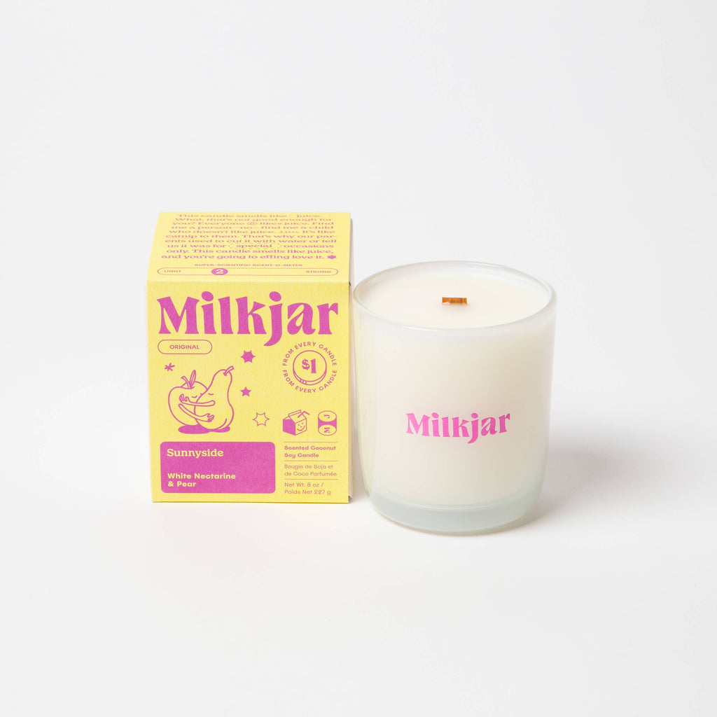 Milk Jar Candle Company - Pear & Nectarine Soy Candle
