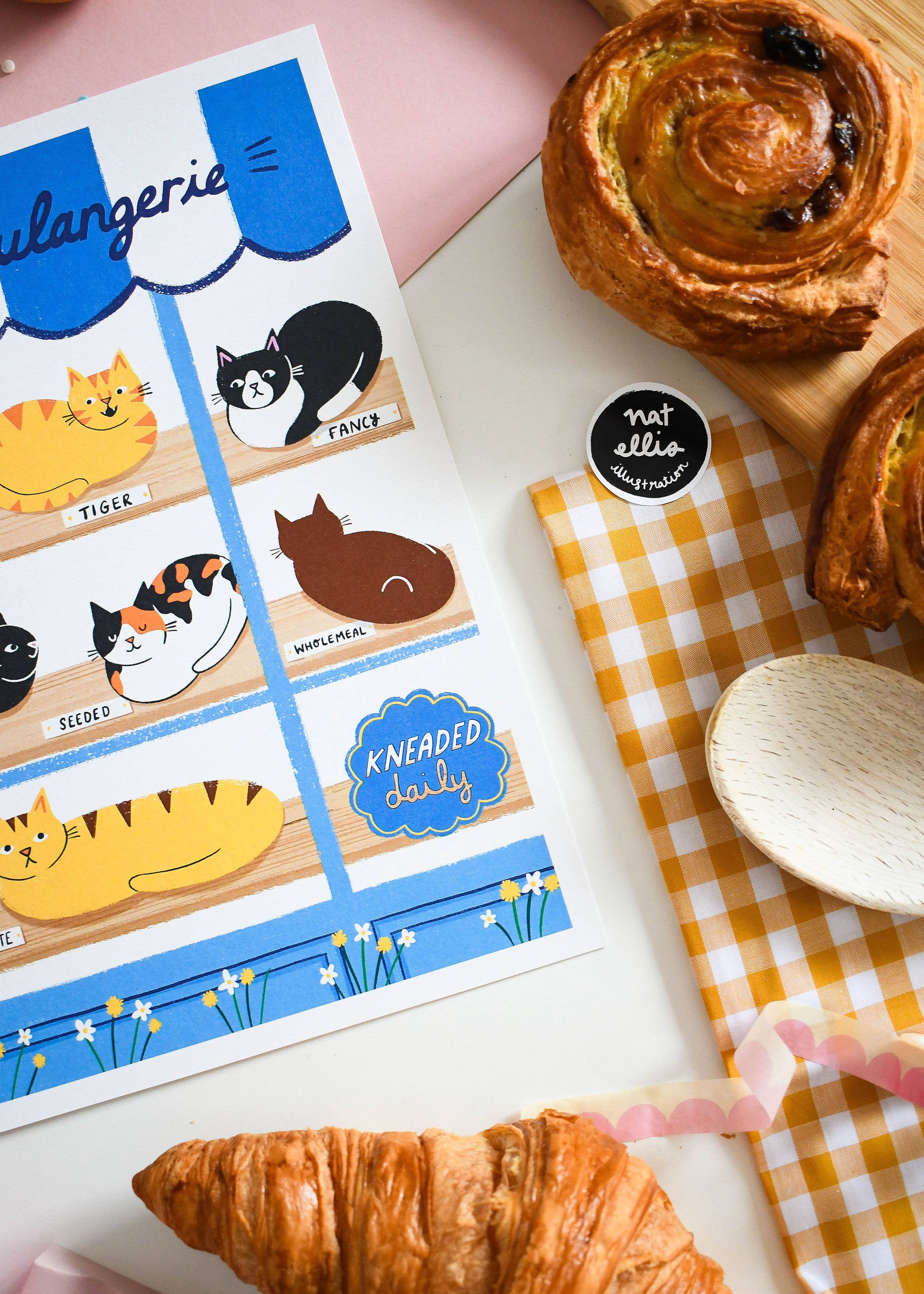 Nat Ellis Illustrations - La Boulangerie A4 Heavyweight Art Print