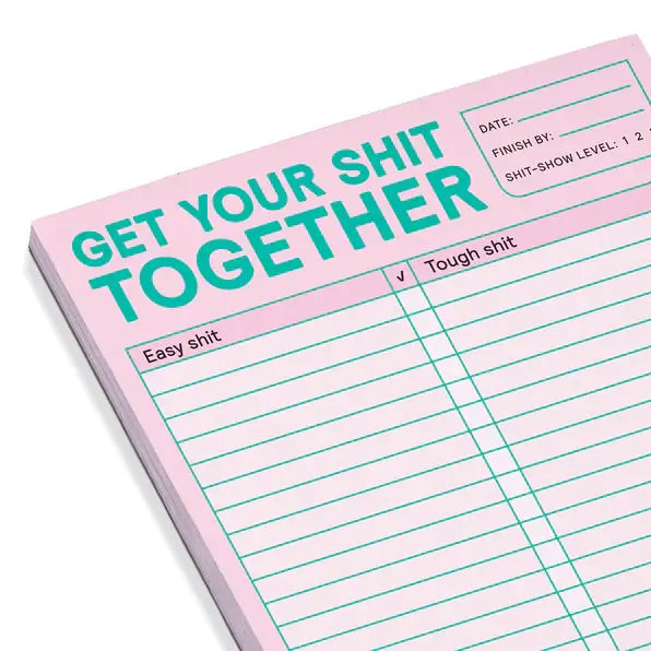 Knock Knock Get Your Shit Together Pad (Pastel Edition) (Notepad/Sticky Notes)