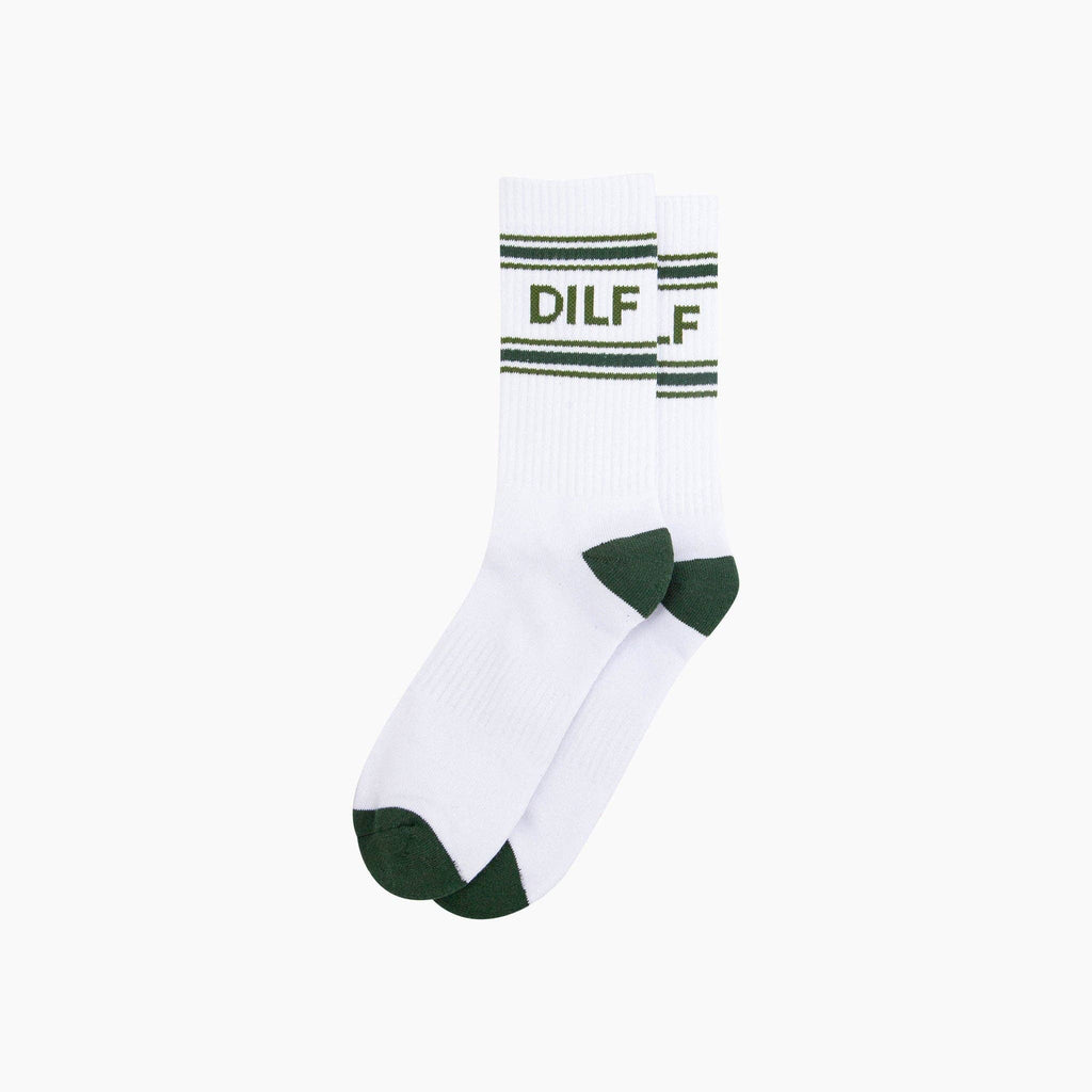 DILF Organic Cotton Sports Socks in White